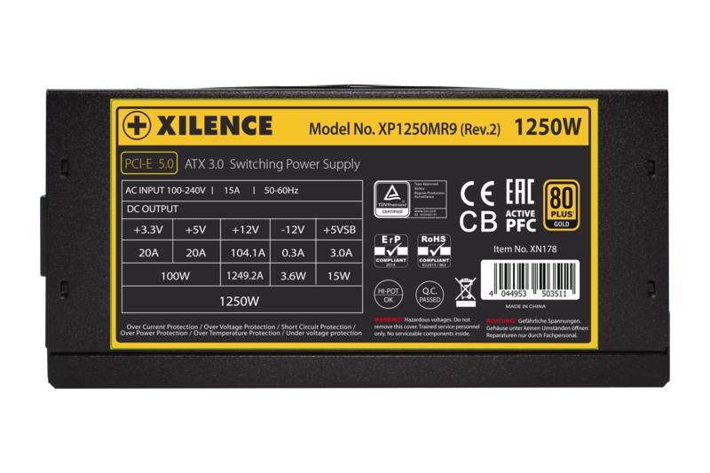 Power Supply XILENCE 1250 Watts Efficiency 80 PLUS GOLD PFC Active XN178 - Image 3