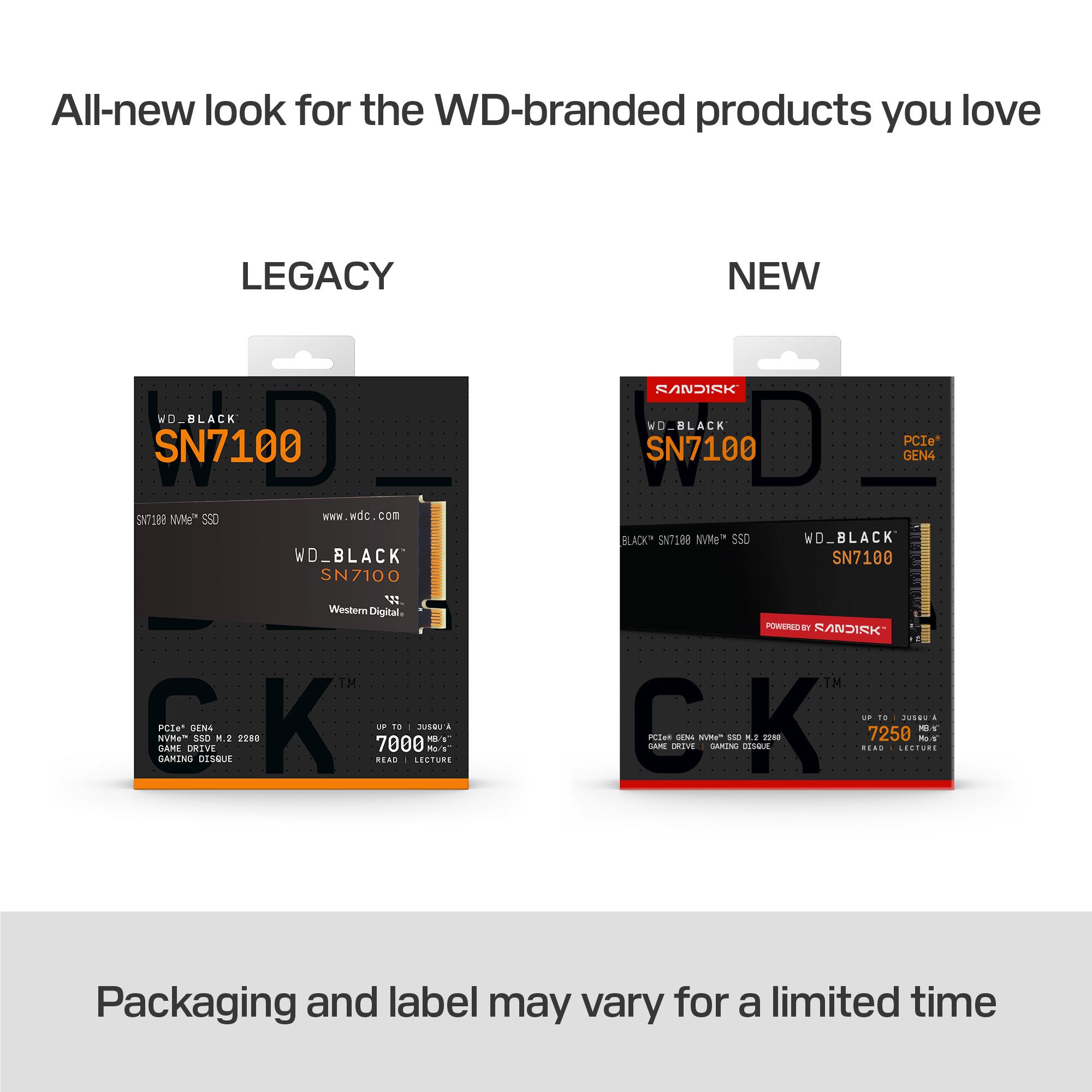 SSD SANDISK Read speed 7000 MB/s Write speed 6700 MB/s NVMe Yes PCI Express 4.0 M.2 4000 GB POWERED BY SANDISK Black SN7100 WDS400T4X0E-00CJA0 - Image 10