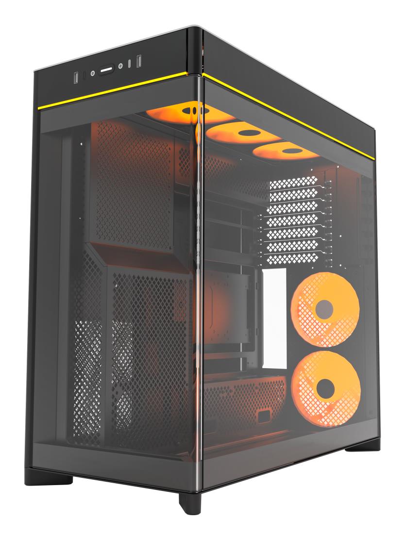 Case MONTECH HS02 PRO MidiTower Case product features Removeable HDD basket/Transparent panel Not included ATX MicroATX MiniITX Colour Black HS02PRO(B) - Image 4