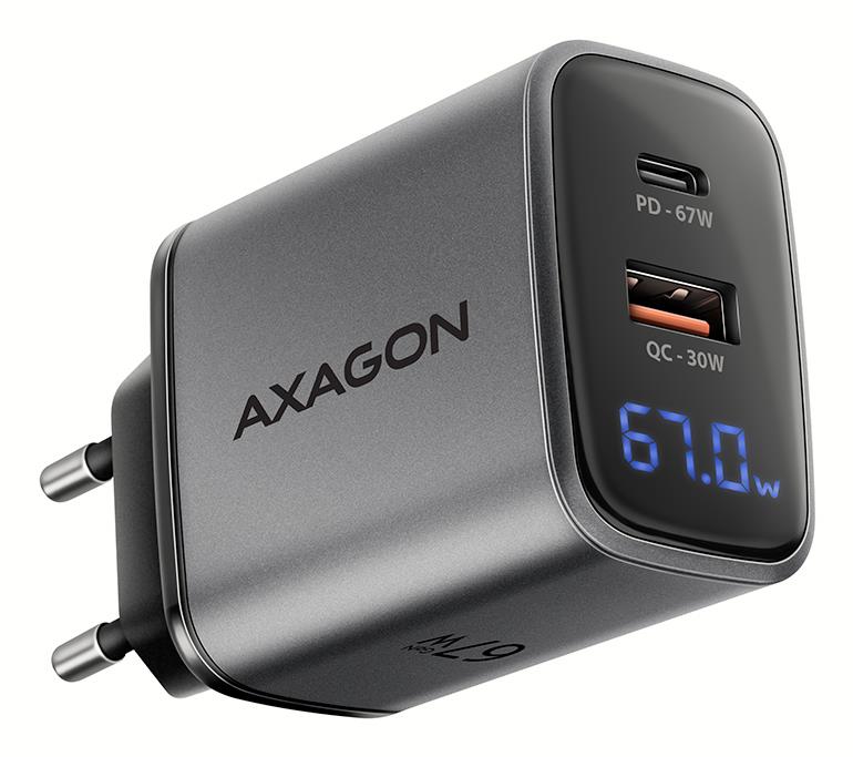 MOBILE CHARGER WALL USB 67W/GAN 2PORT ACU-PQ67D AXAGON - Image 2