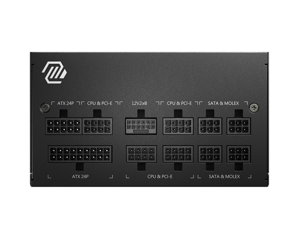 Power Supply MSI 750 Watts Efficiency 80 PLUS GOLD PFC Active MAGA750GLPCIE5 - Image 2