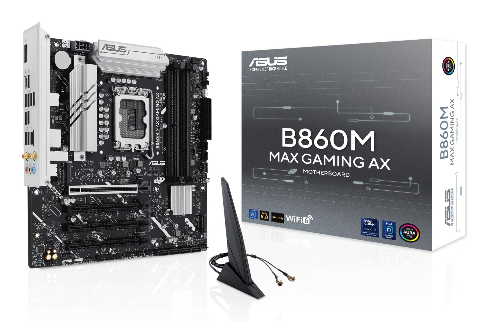 Mainboard ASUS Intel B860 Express LGA1851 Micro-ATX Memory DDR5 Memory slots 4 B860MMAXGAMINGAX - Image 3