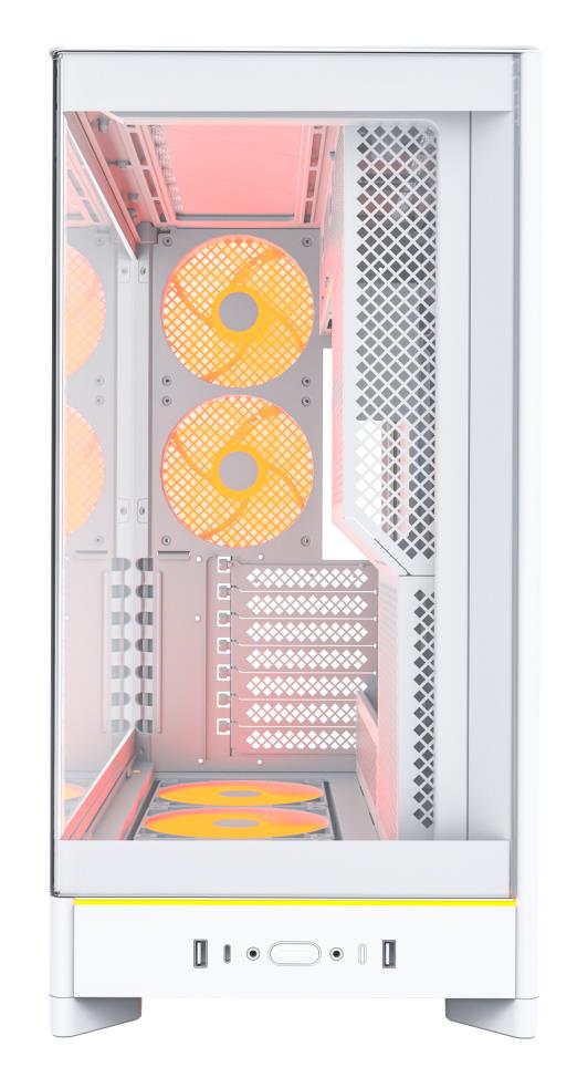 Case MONTECH HS02 PRO MidiTower Case product features Removeable HDD basket/Transparent panel Not included ATX MicroATX MiniITX Colour White HS02PRO(W) - Image 2