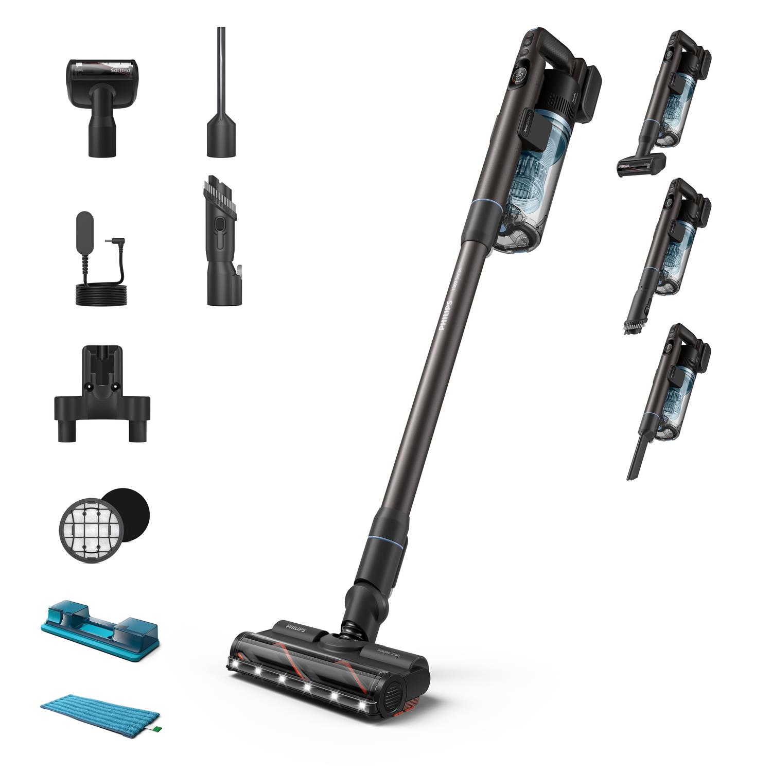 Vacuum Cleaner PHILIPS Dry&wet 2-in-1 stick vacuum Blue Bagless Battery 1.7 kg XC7163/01 - Image 3