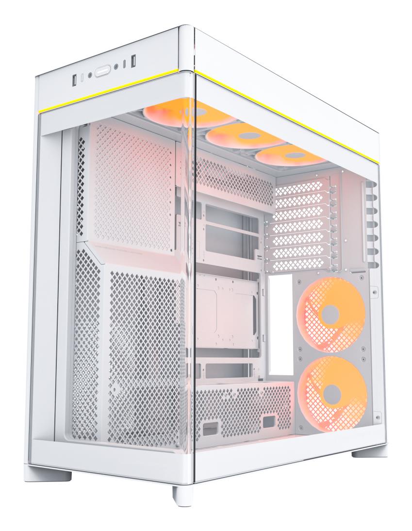 Case MONTECH HS02 PRO MidiTower Case product features Removeable HDD basket/Transparent panel Not included ATX MicroATX MiniITX Colour White HS02PRO(W) - Image 4