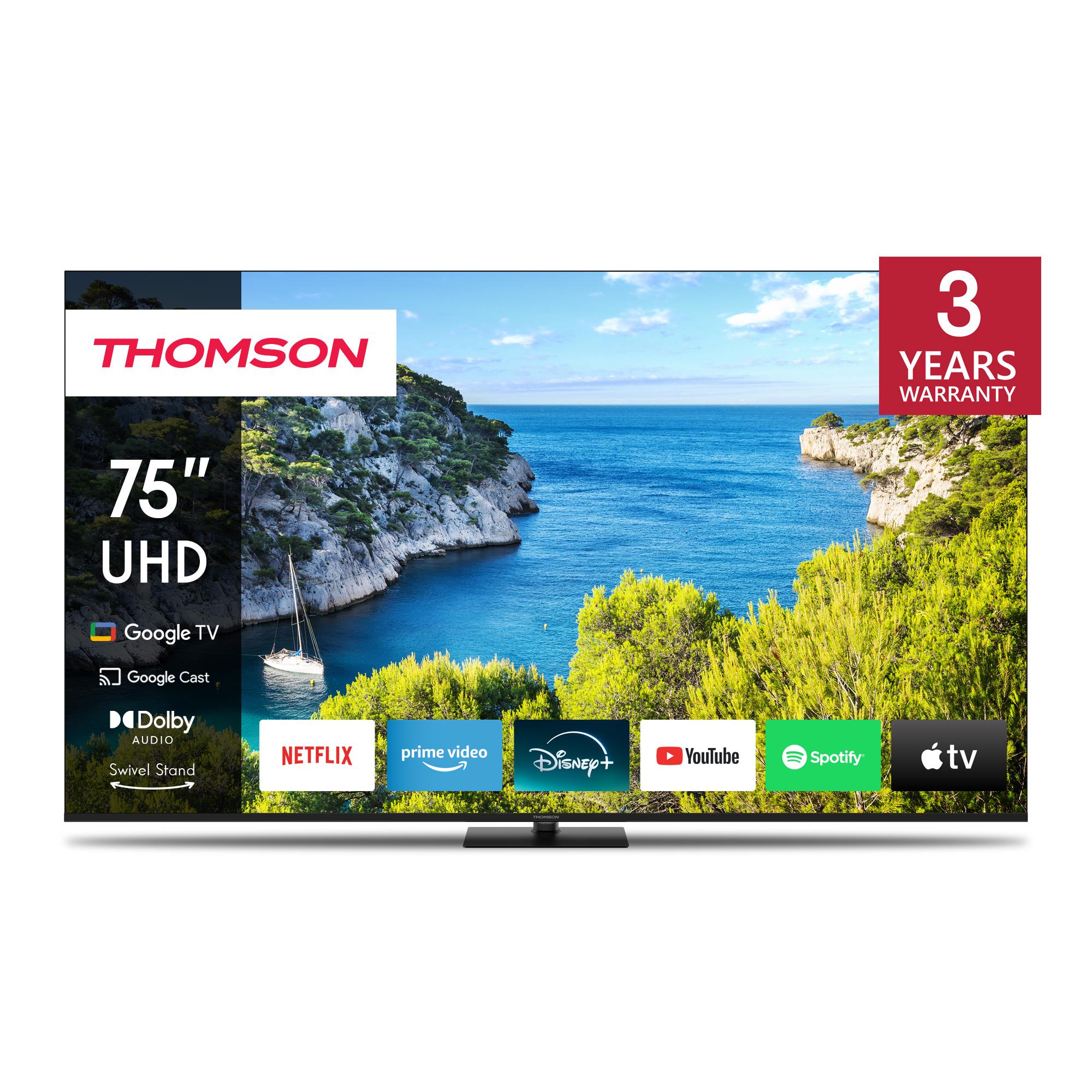 TV Set THOMSON 75" 4K/Smart 3840x2160 Wireless LAN Bluetooth Google TV Black 75UG5C14 - Image 2