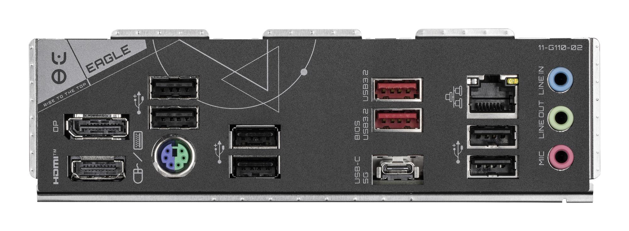 Mainboard GIGABYTE AMD B650 SAM5 ATX Memory DDR5 Memory slots 4 1xPCI-Express 16x 3xPCI-Express 3.0 16x 3xM.2 1xHDMI 1xDisplayPort 1xAudio-In 1xAudio-Out 1xMicrophone 6xUSB 2.0 2xUSB 3.2 1xUSB-C 1xPS/2 1xRJ45 B650EAGLE - Image 4