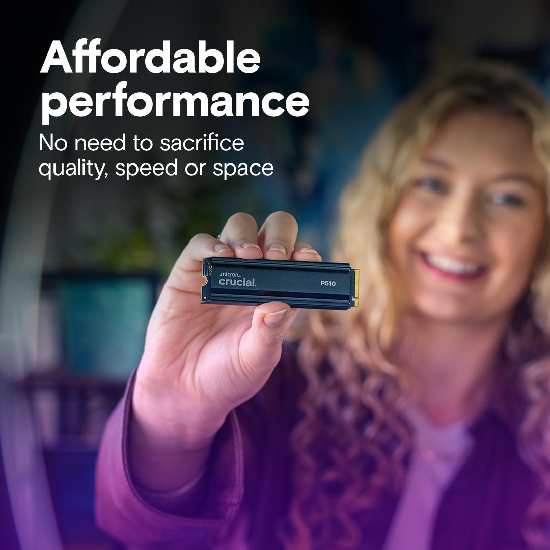 SSD CRUCIAL P510 2TB M.2 PCIe Gen5 NVMe TLC Write speed 8700 MBytes/sec Read speed 10000 MBytes/sec TBW 1200 TB CT2000P510SSD5 - Image 4