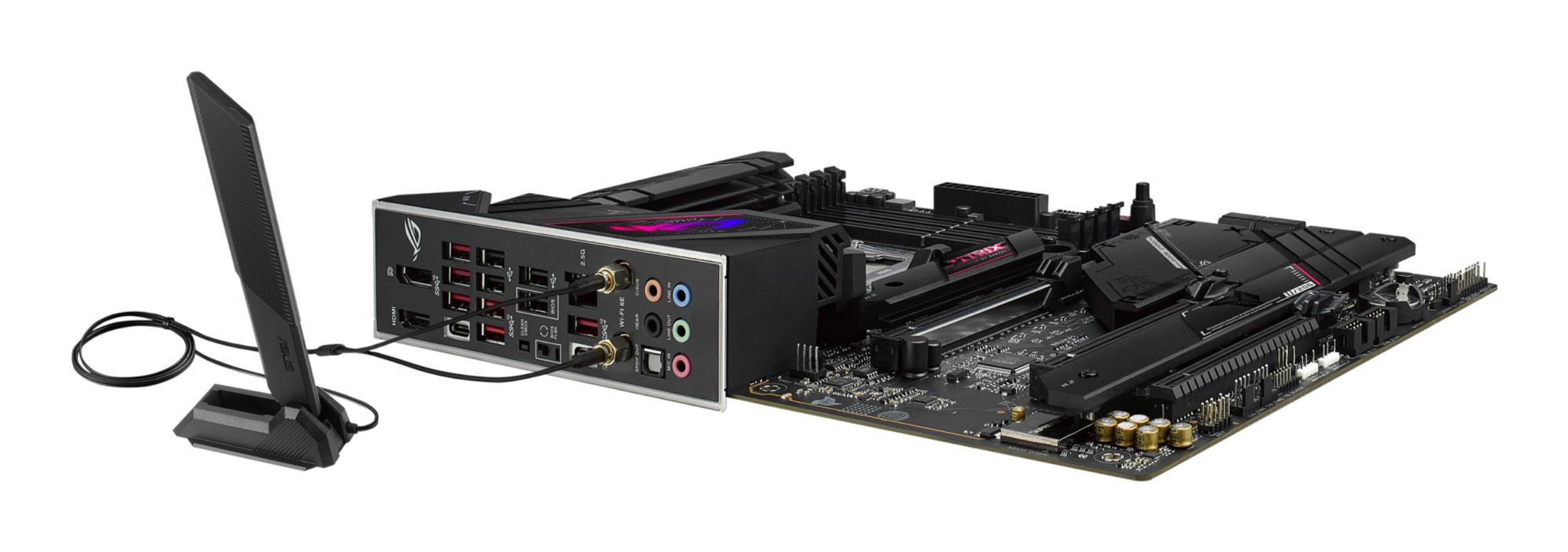 Mainboard ASUS AMD B650 SAM5 ATX Memory DDR5 Memory slots 4 1xPCI-Express 4.0 16x 2xPCI-Express 5.0 16x 4xM.2 1xHDMI 1xDisplayPort 4xUSB 2.0 6xUSB 3.2 2xUSB-C 1xOptical S/PDIF 1xRJ45 5xAudio port STRIXB650E-EGAMINGWIFI - Image 8