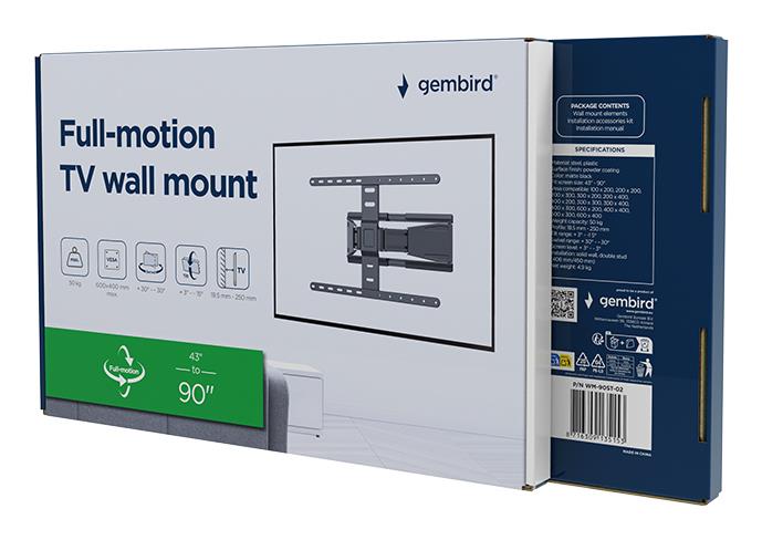 TV SET ACC WALL MOUNT 43-90"/WM-90ST-02 GEMBIRD - Image 13