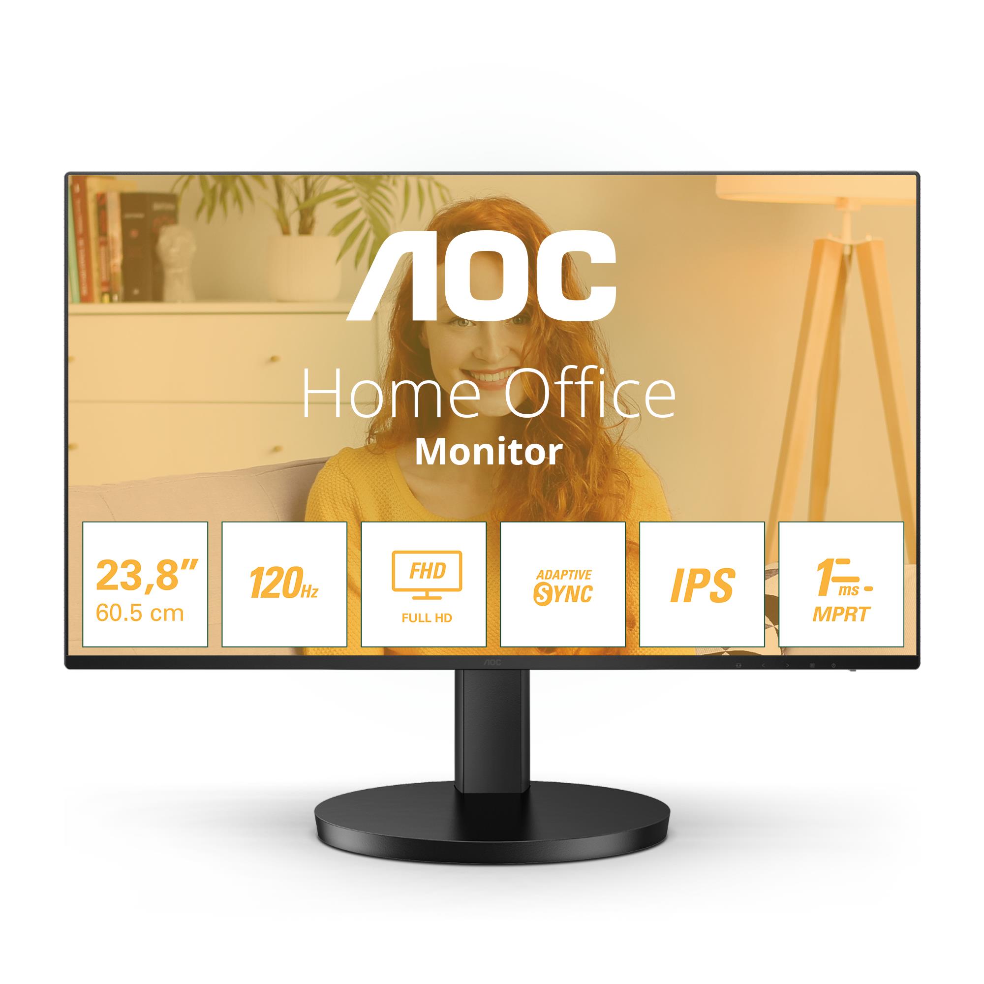 LCD Monitor AOC 24B3HA2 24" Panel IPS 1920x1080 16:9 100 Hz Matte 4 ms Speakers Colour Black 24B3HA2 - Image 3