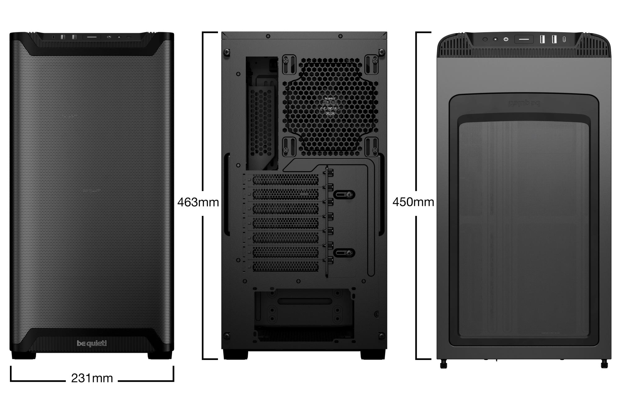 Case BE QUIET PURE BASE 501 MidiTower Not included ATX MicroATX MiniITX Colour Black BG074 - Image 2