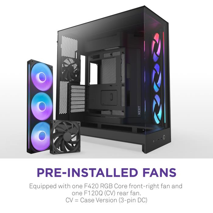 Case NZXT ATX/micro ATX/Mini-ITX/EATX Black Midi Tower PC CM-H92FB-R1 - Image 3
