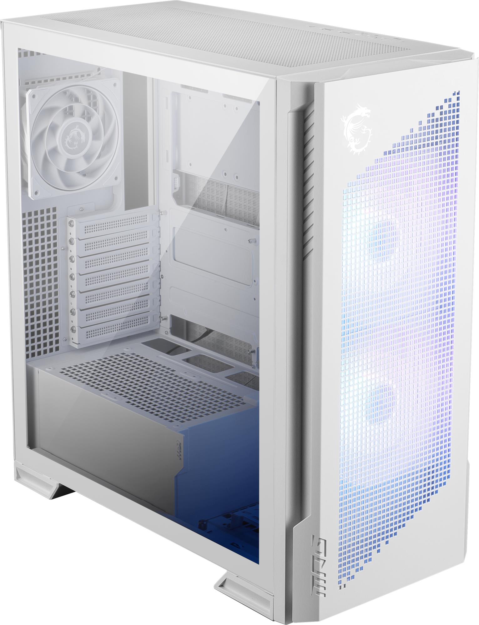 Case MSI ATX/micro ATX/Mini-ITX/EATX White Midi Tower PC VELOX300RAIRFLOWPZWH - Image 9