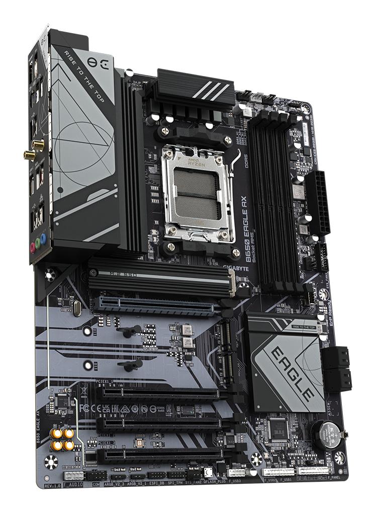 Mainboard GIGABYTE AMD B650 Socket AM5 ATX RAM DDR5-SDRAM 4xSlots Wi-Fi Yes Bluetooth Yes 3xNumber of M.2 (M) slots B650EAGLEAX1.2 - Image 3
