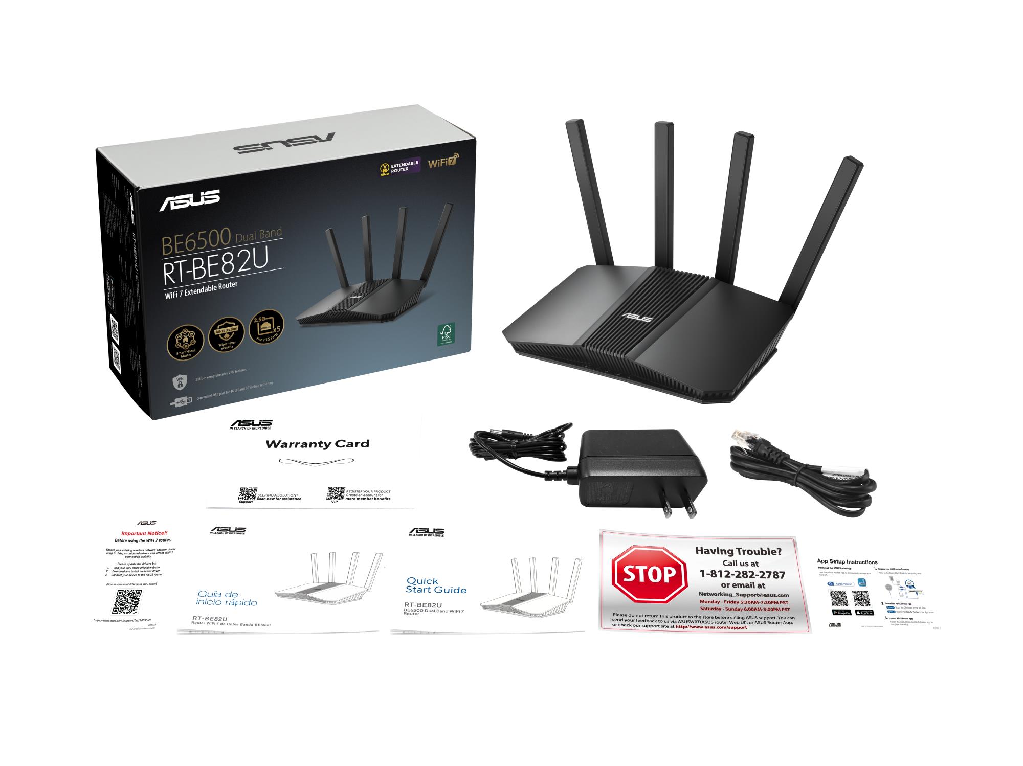 Wireless Router ASUS Wireless Router 6500 Mbps Mesh LAN WAN ports 1 Number of antennas 4 RT-BE82U - Image 12