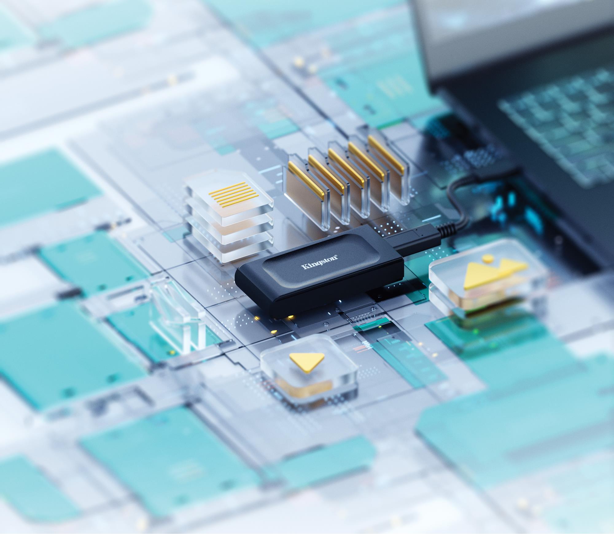 External SSD KINGSTON XS1000 2TB USB 3.2 Write speed 1000 MBytes/sec Read speed 1050 MBytes/sec SXS1000/2000G - Image 10