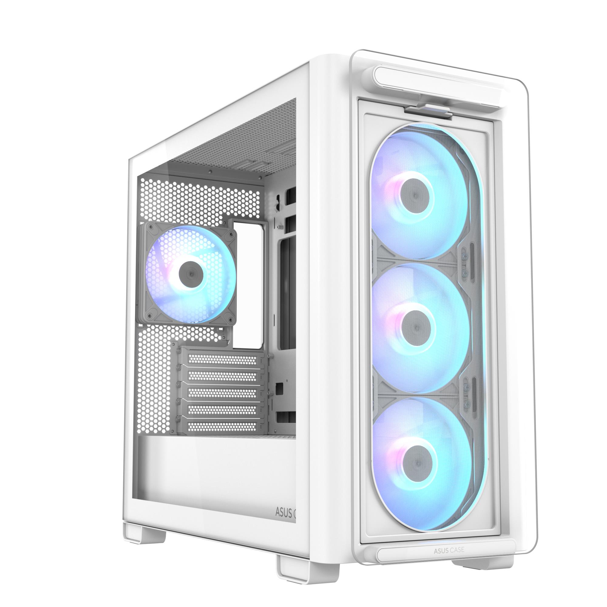 Case ASUS A23 PLUS MidiTower Case product features Transparent panel MicroATX MiniITX Colour White A23PLUSTG/ARGBWHITE - Image 5