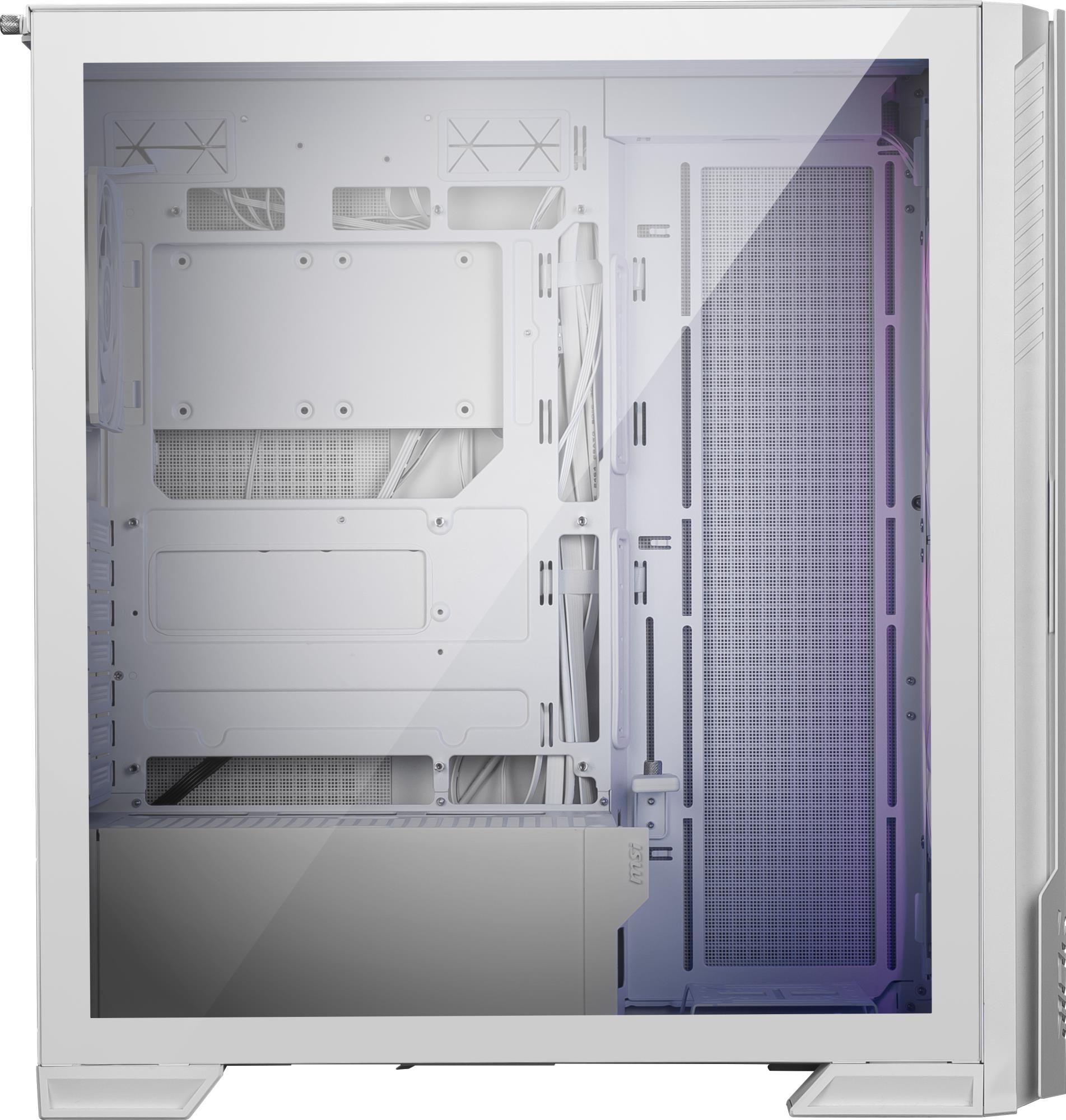 Case MSI ATX/micro ATX/Mini-ITX/EATX White Midi Tower PC VELOX300RAIRFLOWPZWH - Image 3