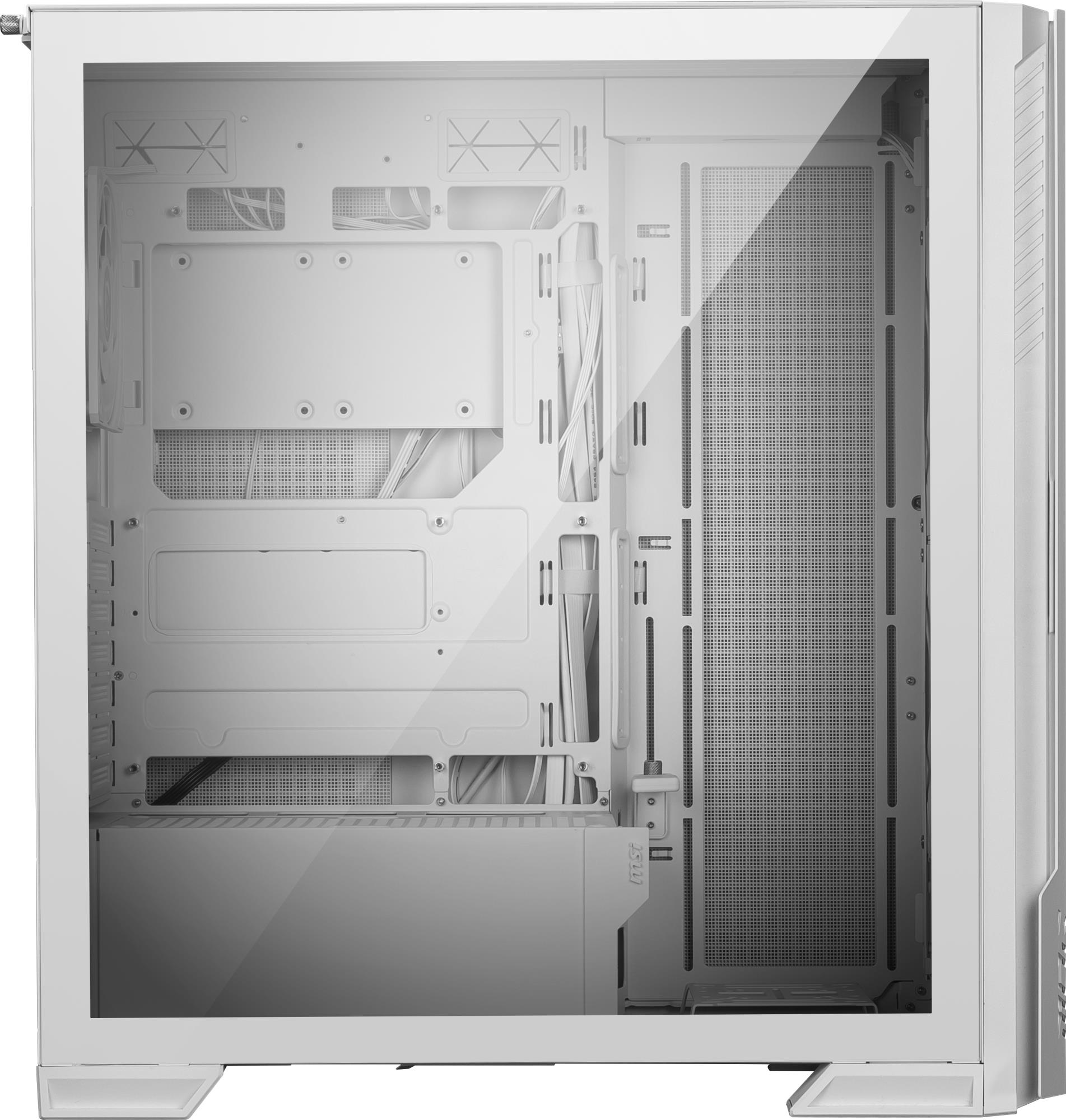 Case MSI ATX/micro ATX/Mini-ITX/EATX White Midi Tower PC VELOX300RAIRFLOWPZWH - Image 4