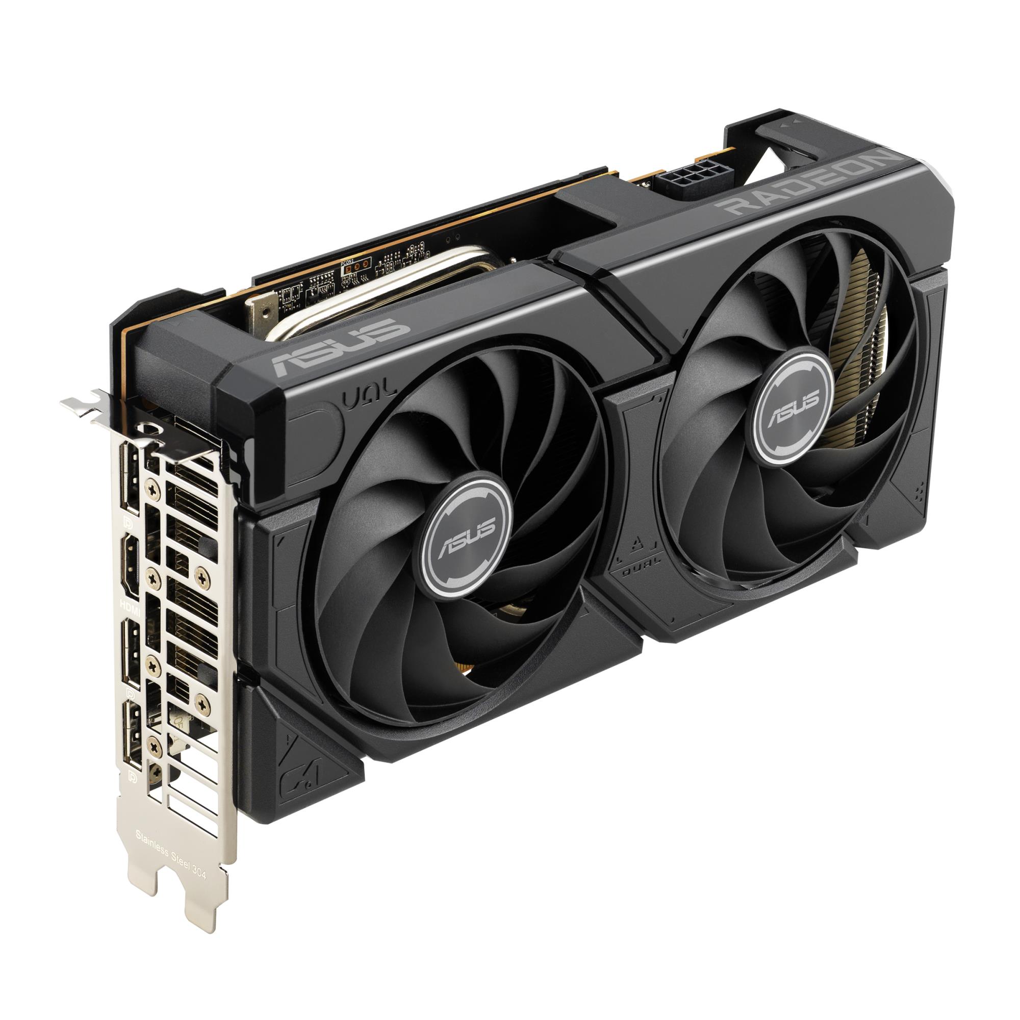 Graphics Card ASUS AMD Radeon RX 7600 8 GB GDDR6 128 bit PCIE 4.0 8x Two and Half Slot Fansink 1xHDMI 3xDisplayPort DUAL-RX7600-O8G-EVO - Image 4
