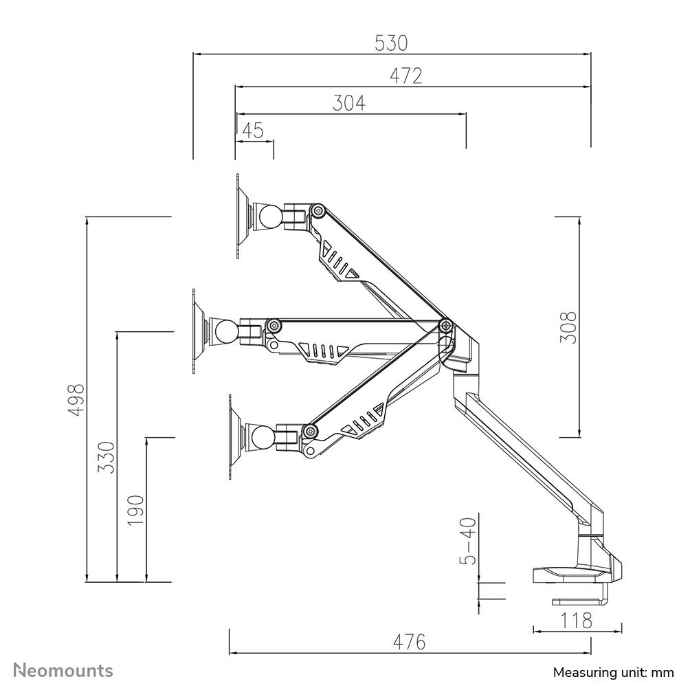 MONITOR ACC DESK MOUNT 10-32"/FPMA-D750WHITE2 NEOMOUNTS - Image 12