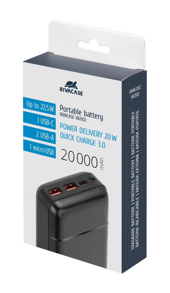 POWER BANK USB 20000MAH/VA2102 BLACK RIVACASE - Image 16