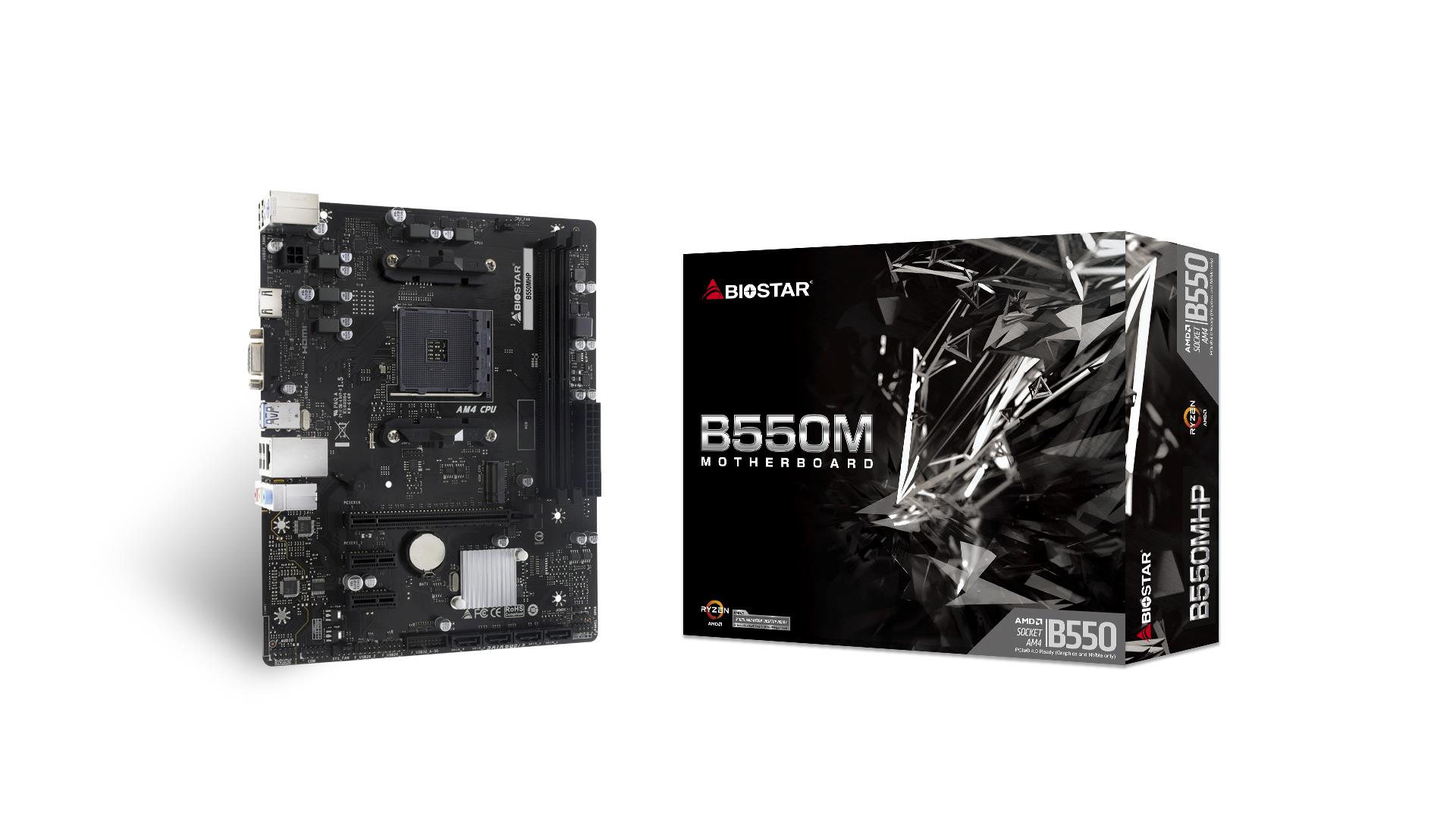 Mainboard BIOSTAR AMD B550 SAM4 Micro-ATX Memory DDR4 Memory slots 2 2xPCI-Express 3.0 1x 1xPCI-Express 3.0 16x 1xPCI-Express 4.0 16x 1xM.2 1x15pin D-sub 1xHDMI 8xUSB 2.0 4xUSB 3.2 1xPS/2 1xRJ45 3xAudio port B550MHP - Image 8