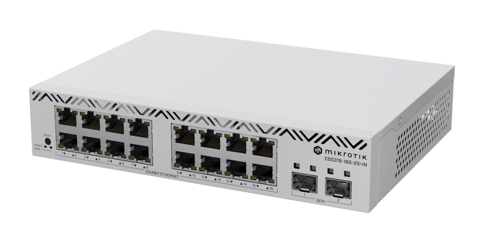 Switch MIKROTIK 16x10Base-T / 100Base-TX / 1000Base-T CSS318-16G-2S+IN - Image 2