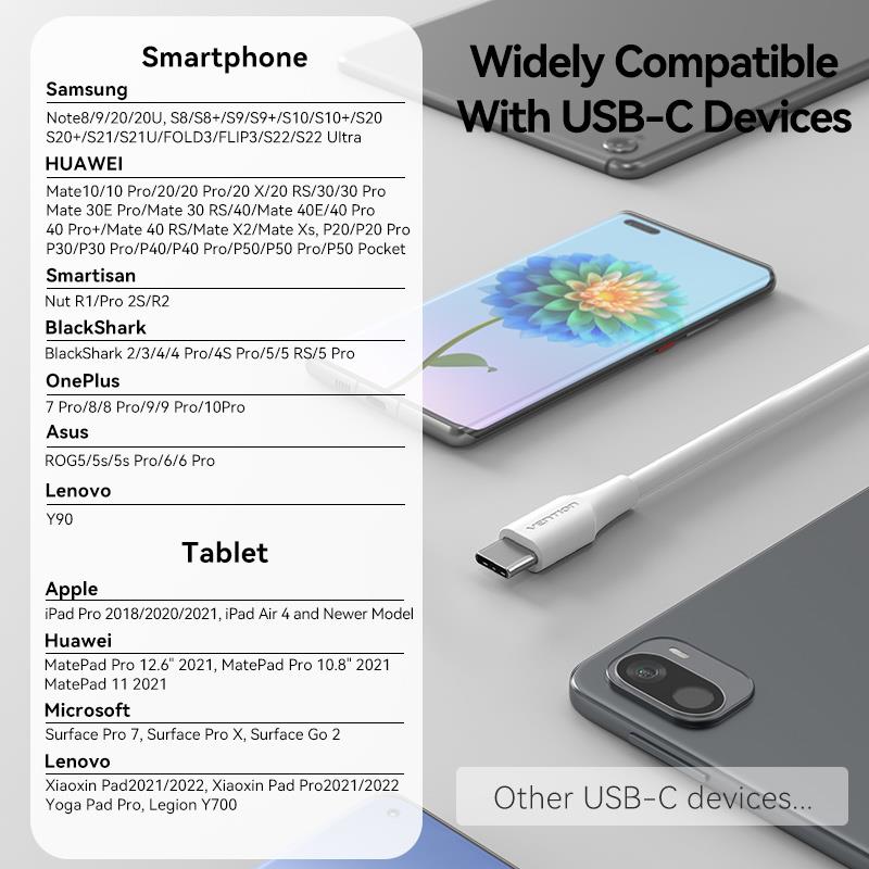 CABLE USB-C TO USB2.0/1.5M WHITE CTHWG VENTION - Image 17
