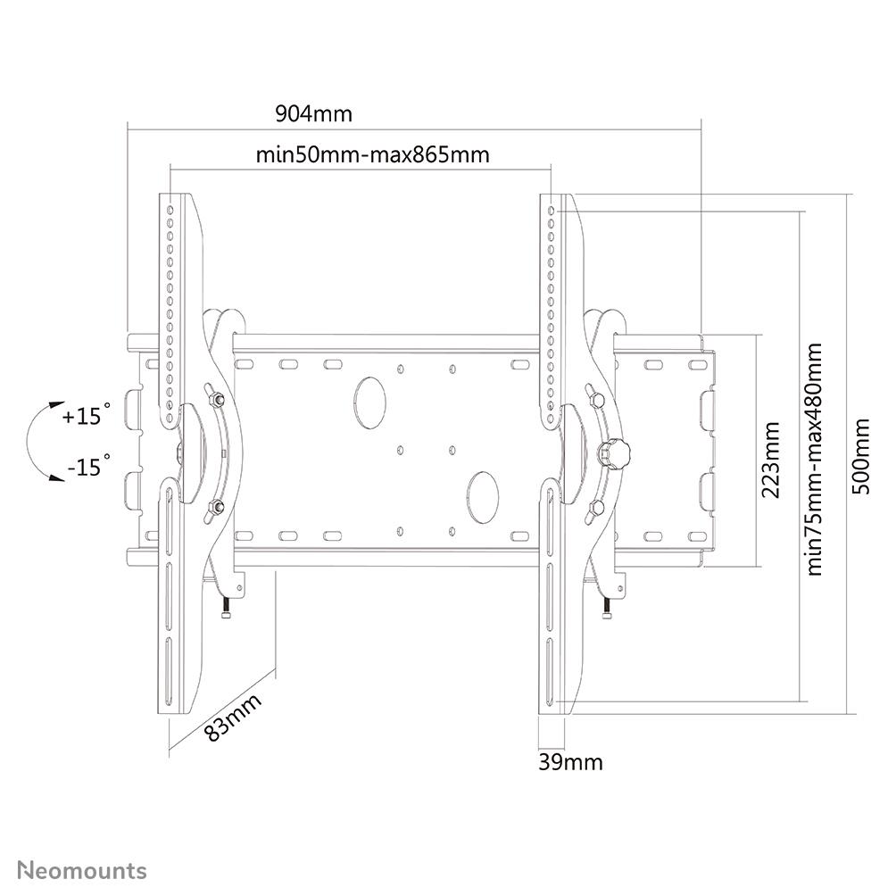 TV SET ACC WALL MOUNT SILVER/32-70" PLASMA-W200 NEOMOUNTS - Image 17