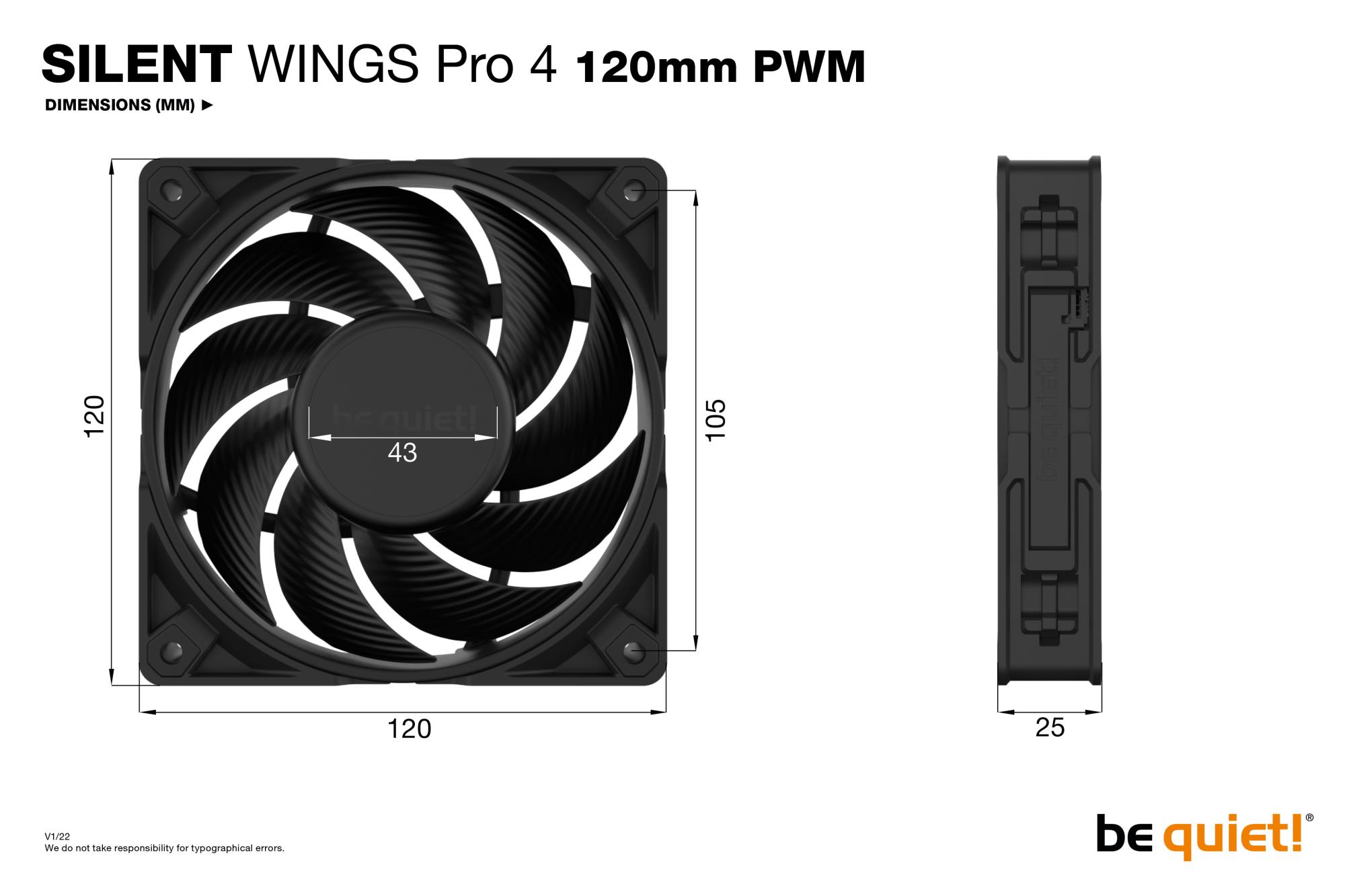 CASE FAN 120MM SILENT WINGS/PRO 4 BL098 BE QUIET - Image 11