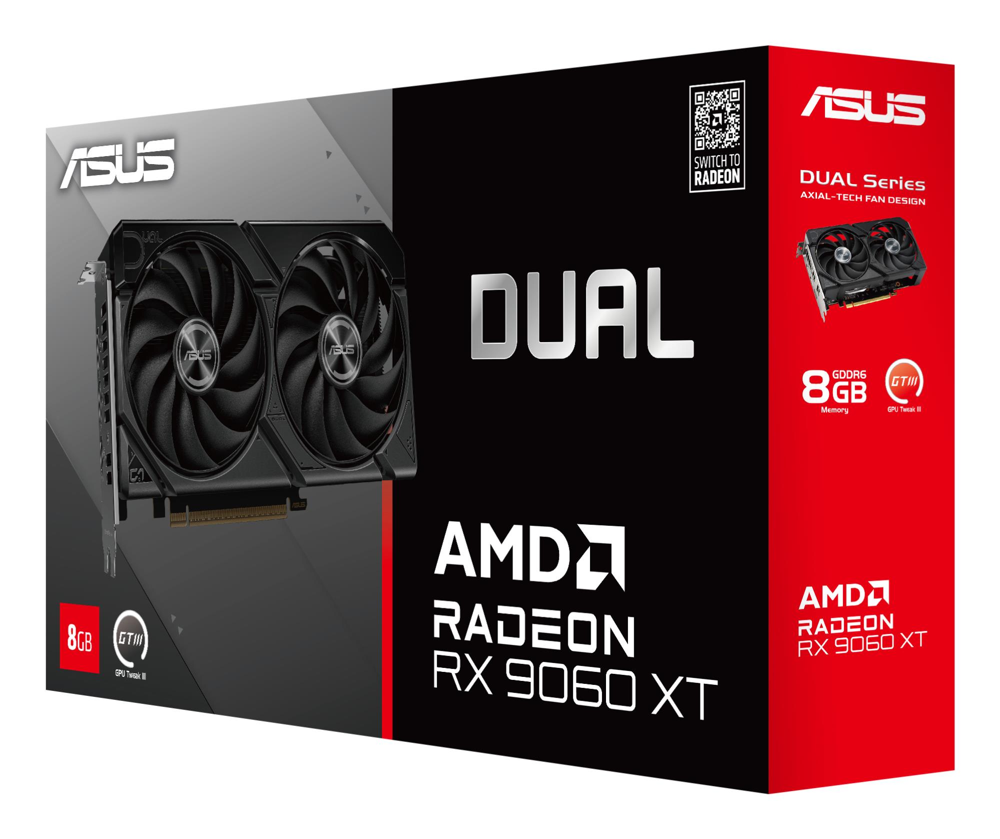 Graphics Card ASUS AMD Radeon RX 9060 XT 8 GB GDDR6 128 bit PCIE 5.0 16x GPU 2550 MHz Dual Slot Fansink 1xHDMI 2xDisplayPort DUAL-RX9060XT-8G - Image 17