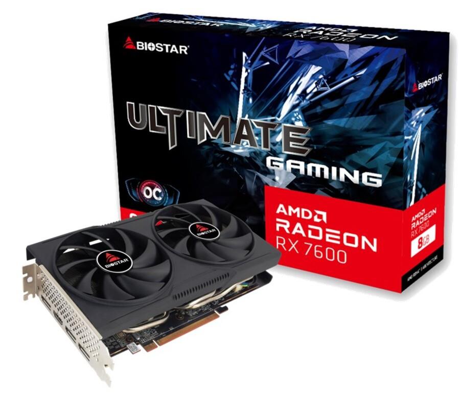Graphics Card BIOSTAR AMD Radeon RX 7600 2318 MHz 8 GB GDDR6 128 bit PCI Express 4.0 Active VA76S6RM81 - Image 4