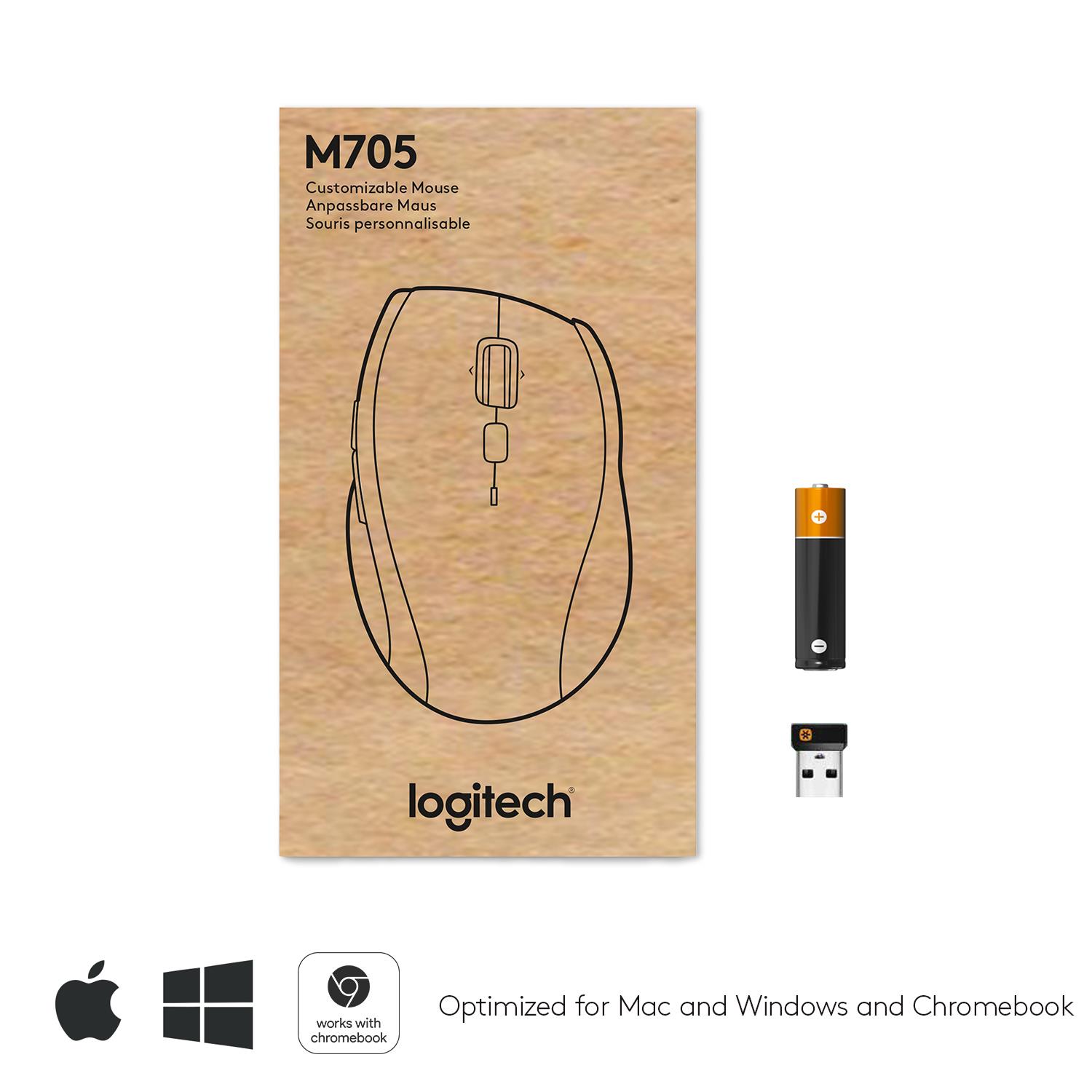 MOUSE USB LASER WRL M705/BLACK 910-001949 LOGITECH - Image 38