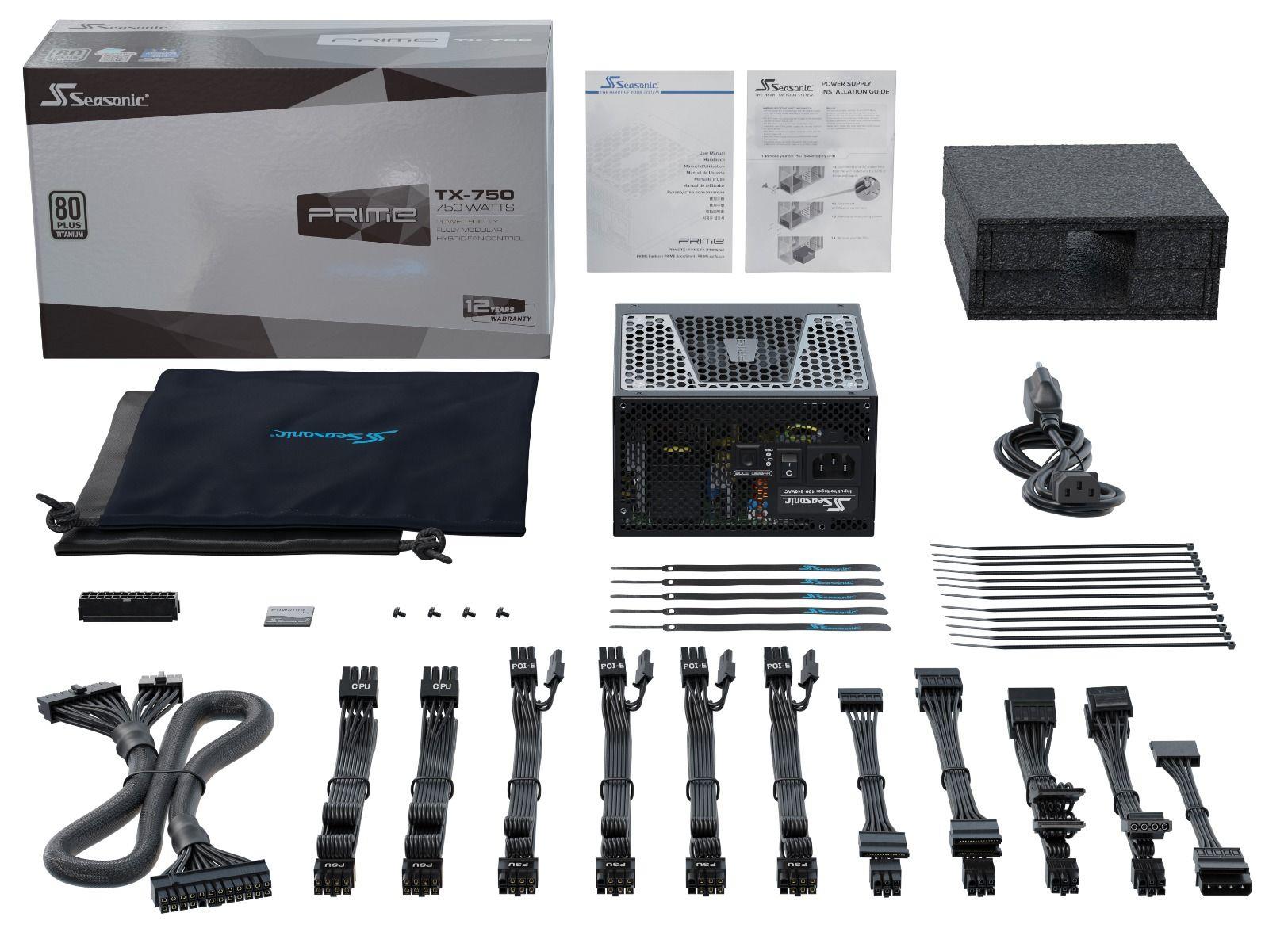 Power Supply SEASONIC PRIME TX 750 Watts Efficiency 80 PLUS TITANIUM MTBF 100000 hours PRIME-TX-750 - Image 8