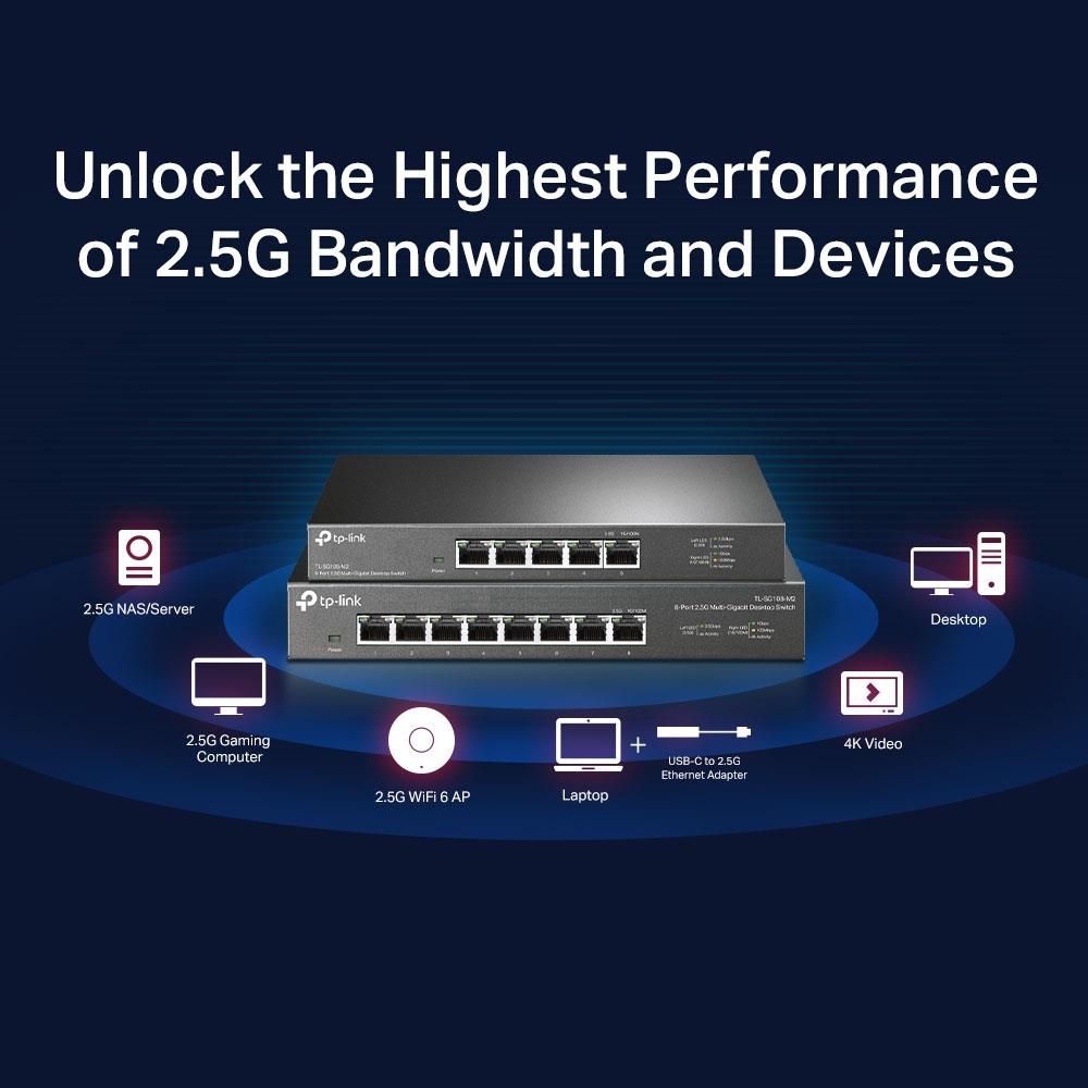 Switch TP-LINK TL-SG108-M2 Desktop/pedestal TL-SG108-M2 - Image 9