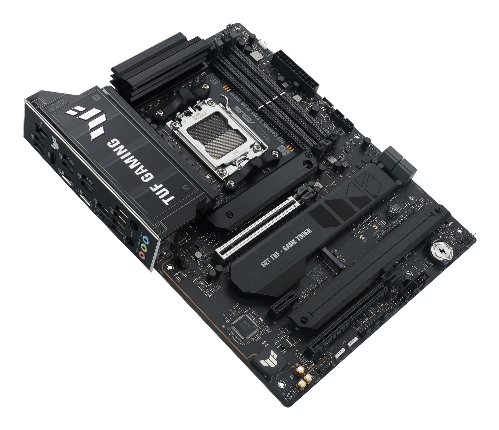 Mainboard ASUS AMD X870E SAM5 ATX Memory DDR5 Memory slots 4 1xPCI-Express 3.0 1x 1xPCI-Express 4.0 16x 1xPCI-Express 5.0 16x 4xM.2 1xHDMI 4xUSB 2.0 7xUSB 3.2 2xUSB-C 1xRJ45 3xAudio port TUFGAMX870E-PLUSWIFI7 - Image 7