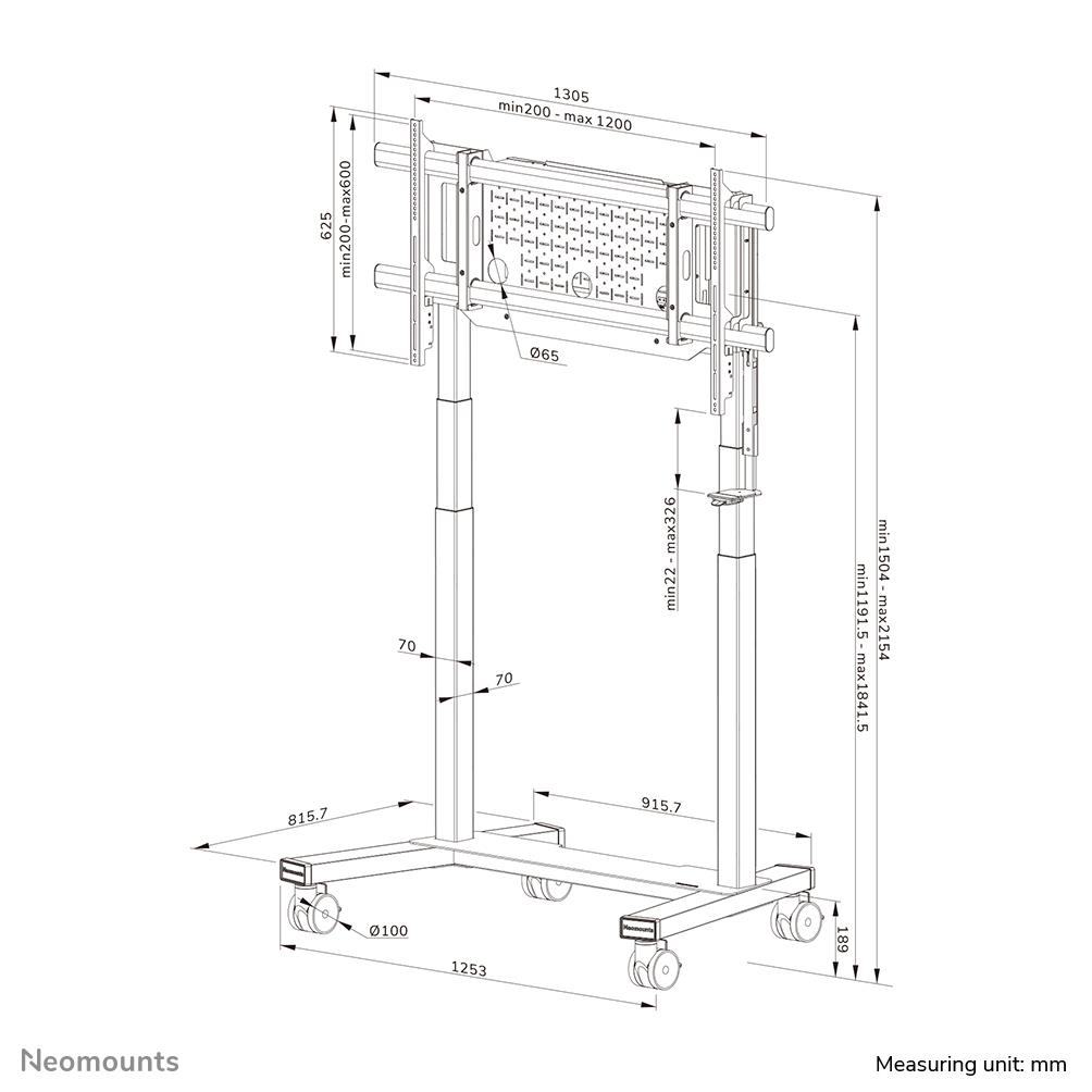 TV SET ACC FLOOR STAND 75-115"/FL55-975BL1 NEOMOUNTS - Image 20