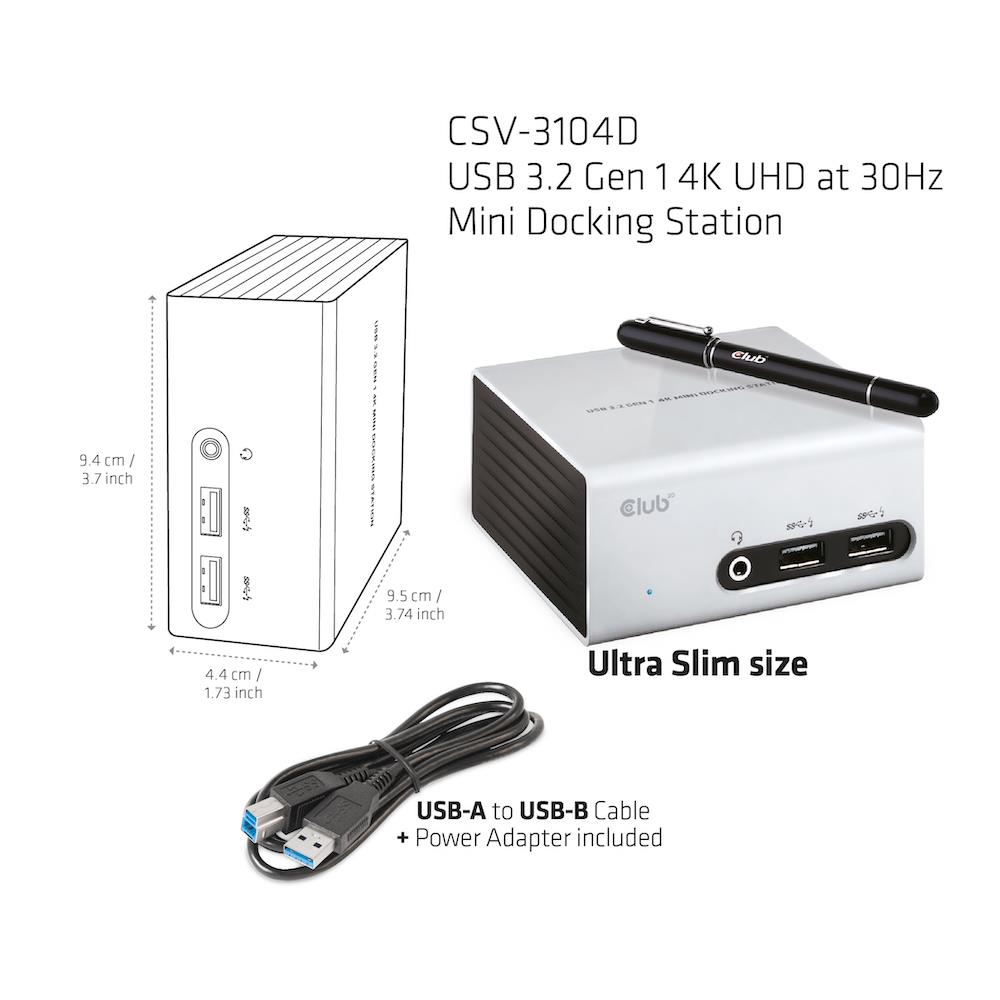 NB ACC DOCKING STATION/USB CSV-3104D CLUB3D - Image 9