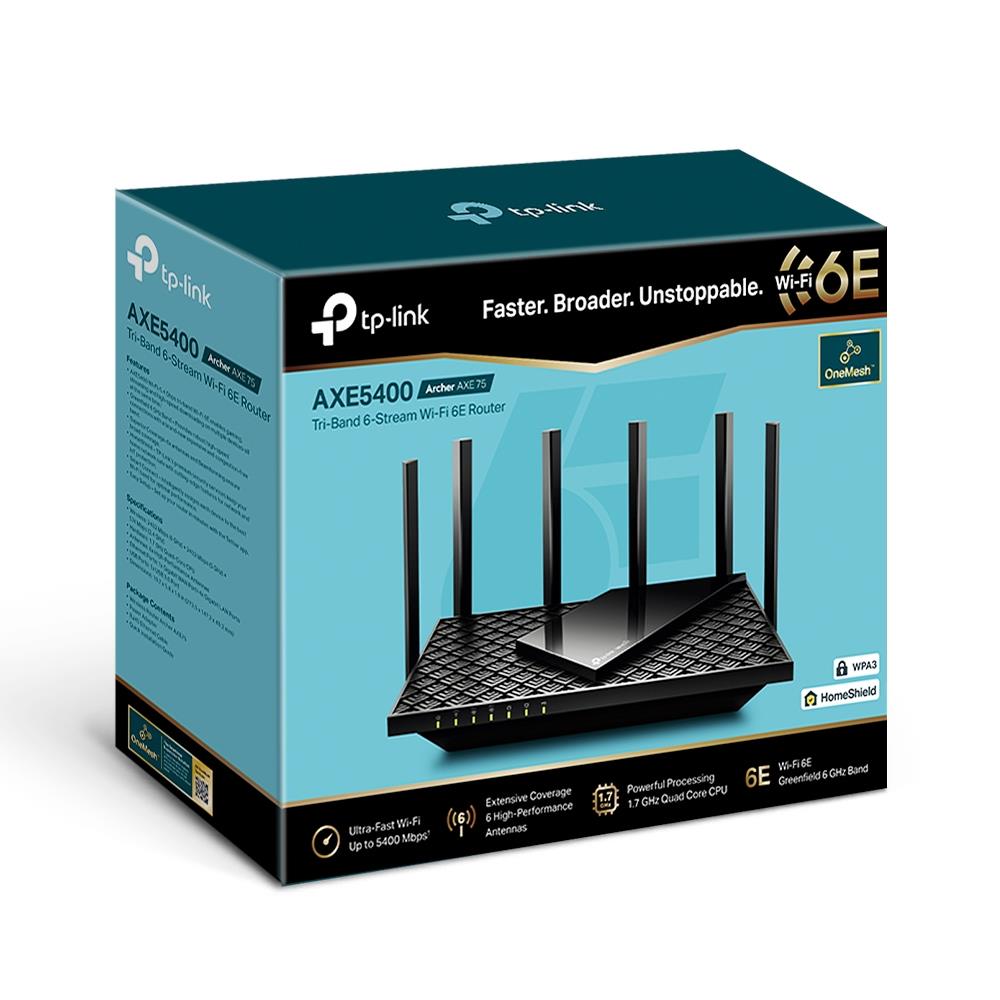 Wireless Router TP-LINK Wireless Router 5400 Mbps Wi-Fi 6e USB 3.0 Number of antennas 6 ARCHERAXE75 - Image 5