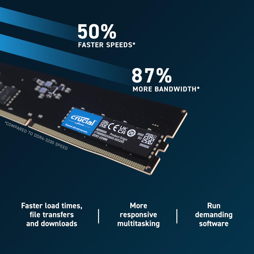 MEMORY DIMM 8GB DDR5-5600/CT8G56C46U5 CRUCIAL - Image 3