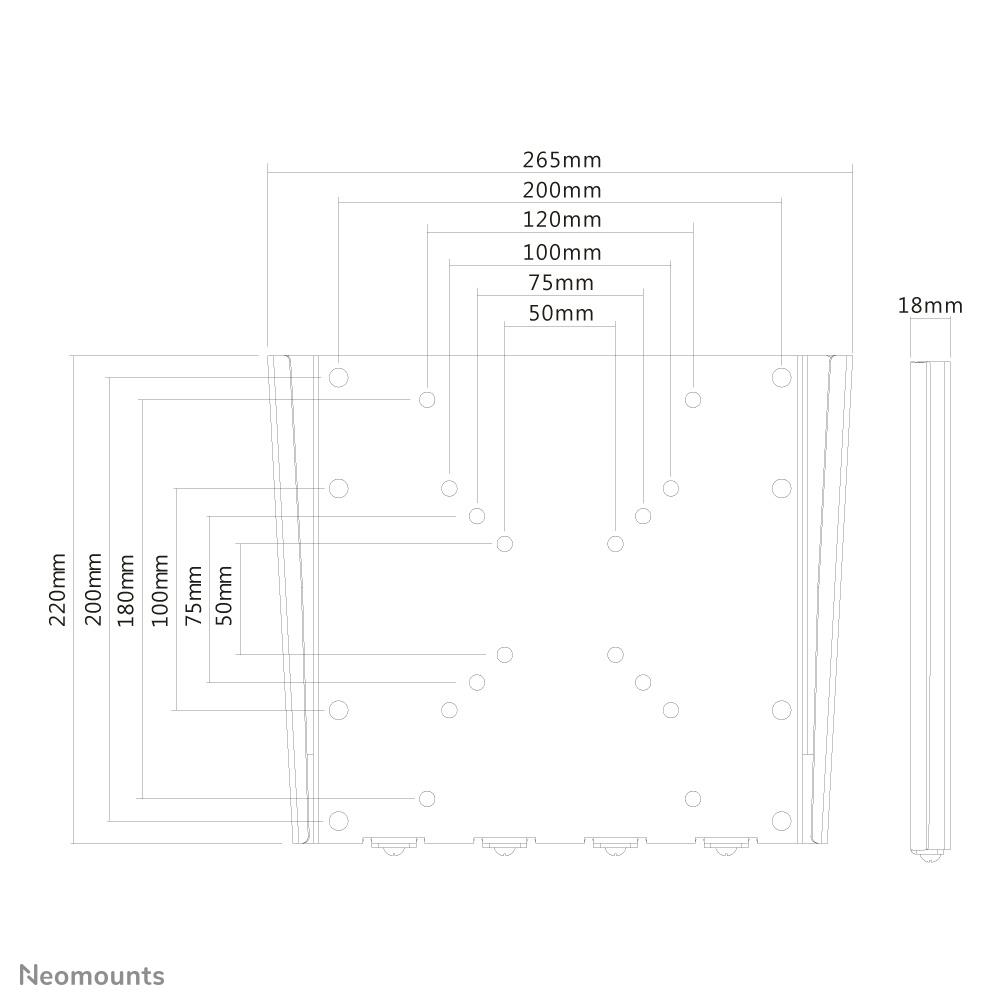 TV SET ACC WALL MOUNT SILVER/10-40" FPMA-W110 NEOMOUNTS - Image 17