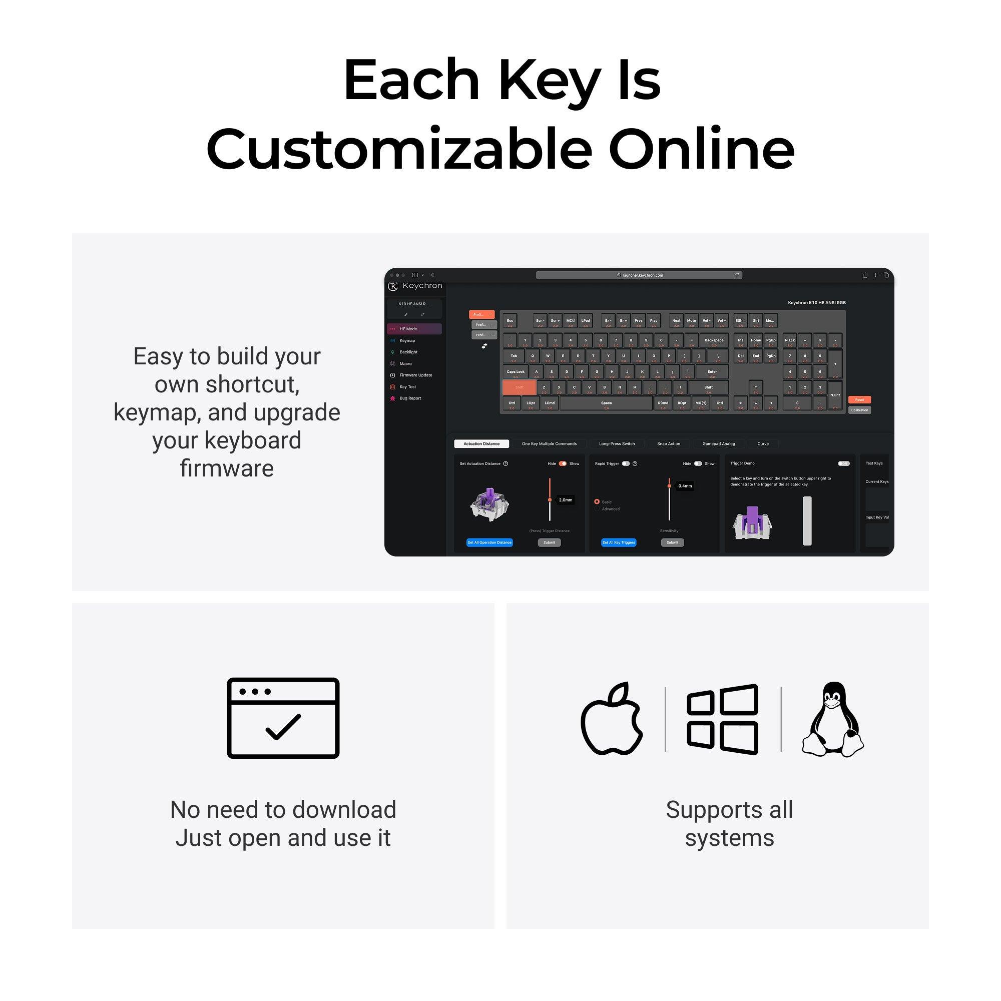 KEYBOARD WRL K10 HE SPECIAL ED/BLACK K10H-F1 KEYCHRON - Image 7