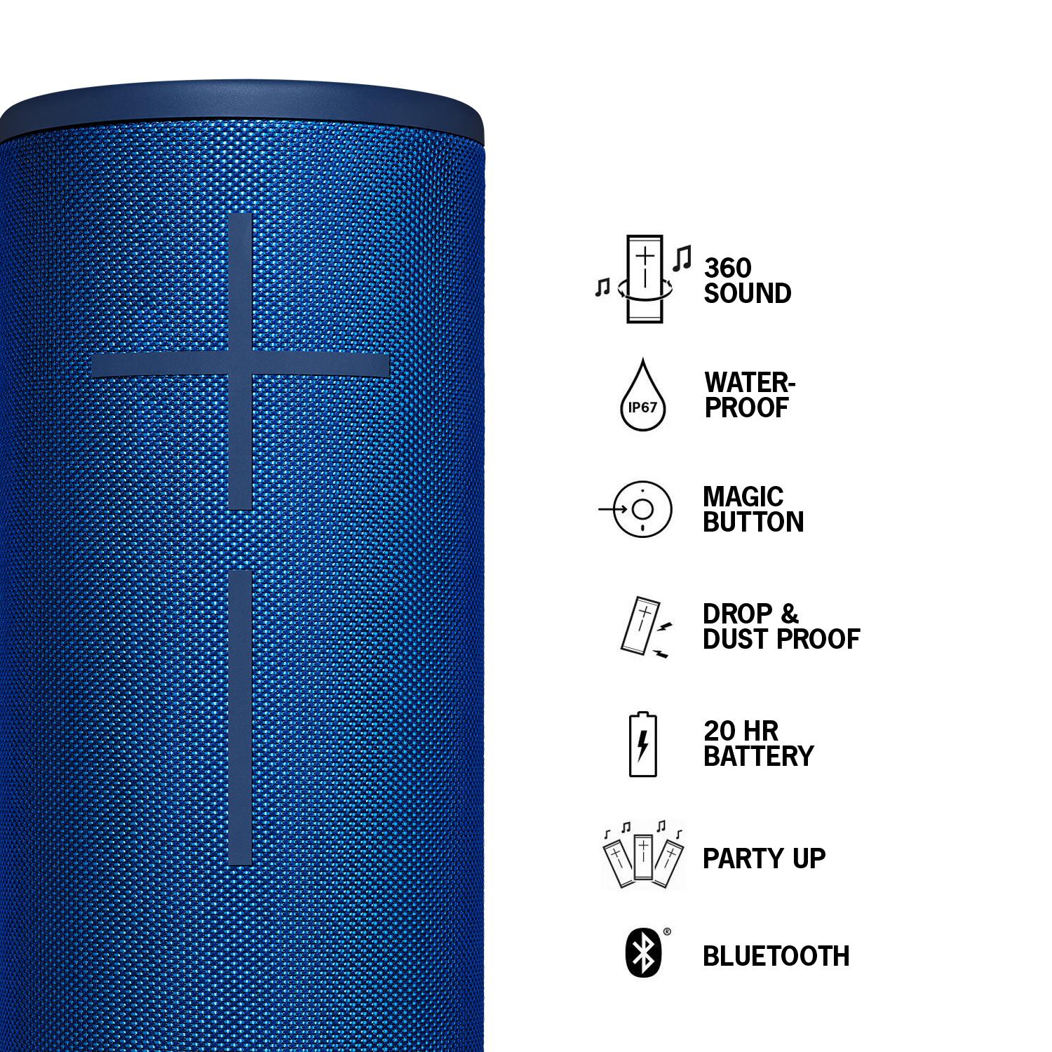 Portable Speaker LOGITECH MEGABOOM 3 Blue Wireless 1xMicro-USB Bluetooth 984-001404 - Image 16