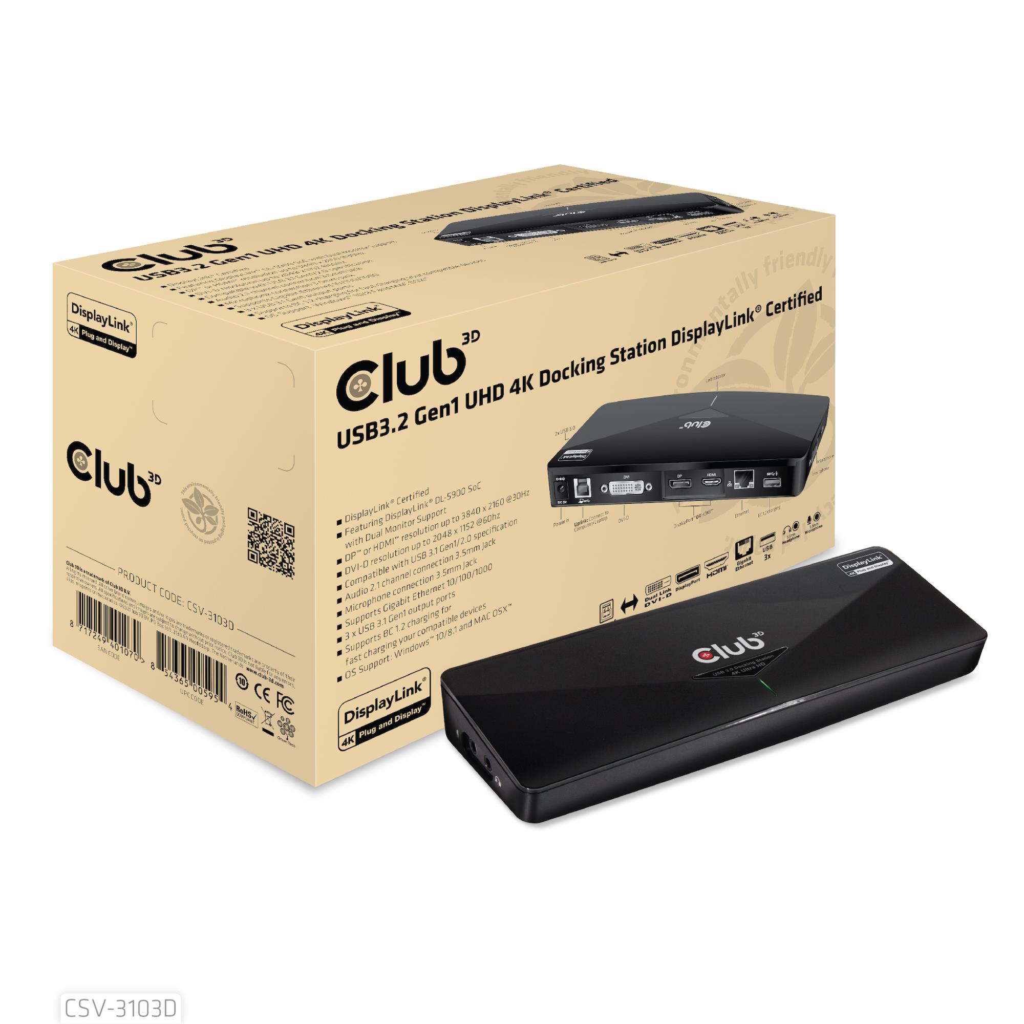 NB ACC DOCKING STATION/USB CSV-3103D CLUB3D - Image 5