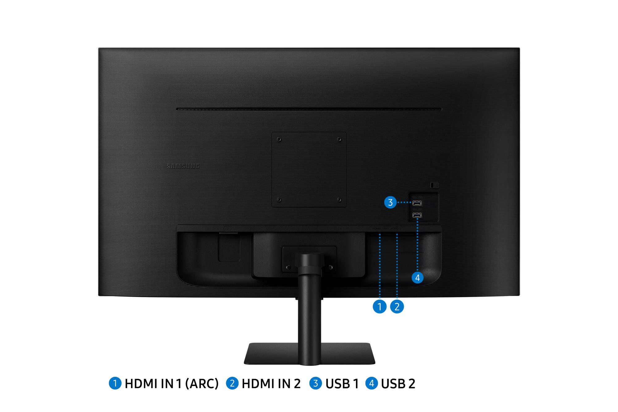 LCD Monitor SAMSUNG 27" TV Monitor/Smart Panel VA 1920x1080 16:9 60Hz Matte 4 ms Speakers Tilt Colour Black LS27DM500EUXDU - Image 12