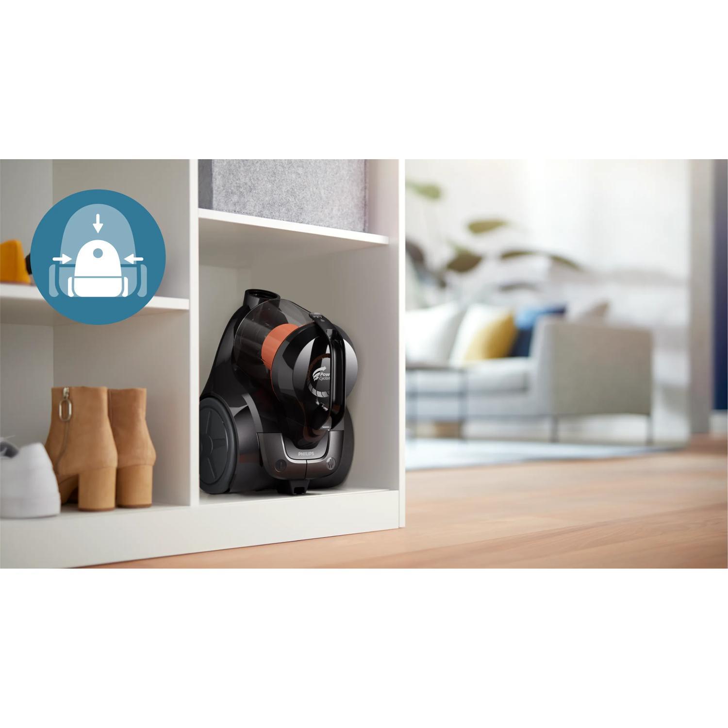 Vacuum Cleaner PHILIPS Input power 800 W Dust capacity 1.3 L Cylinder vacuum Cleaning type Dry Dust container Bagless Colour Black XB1142/10 - Image 13