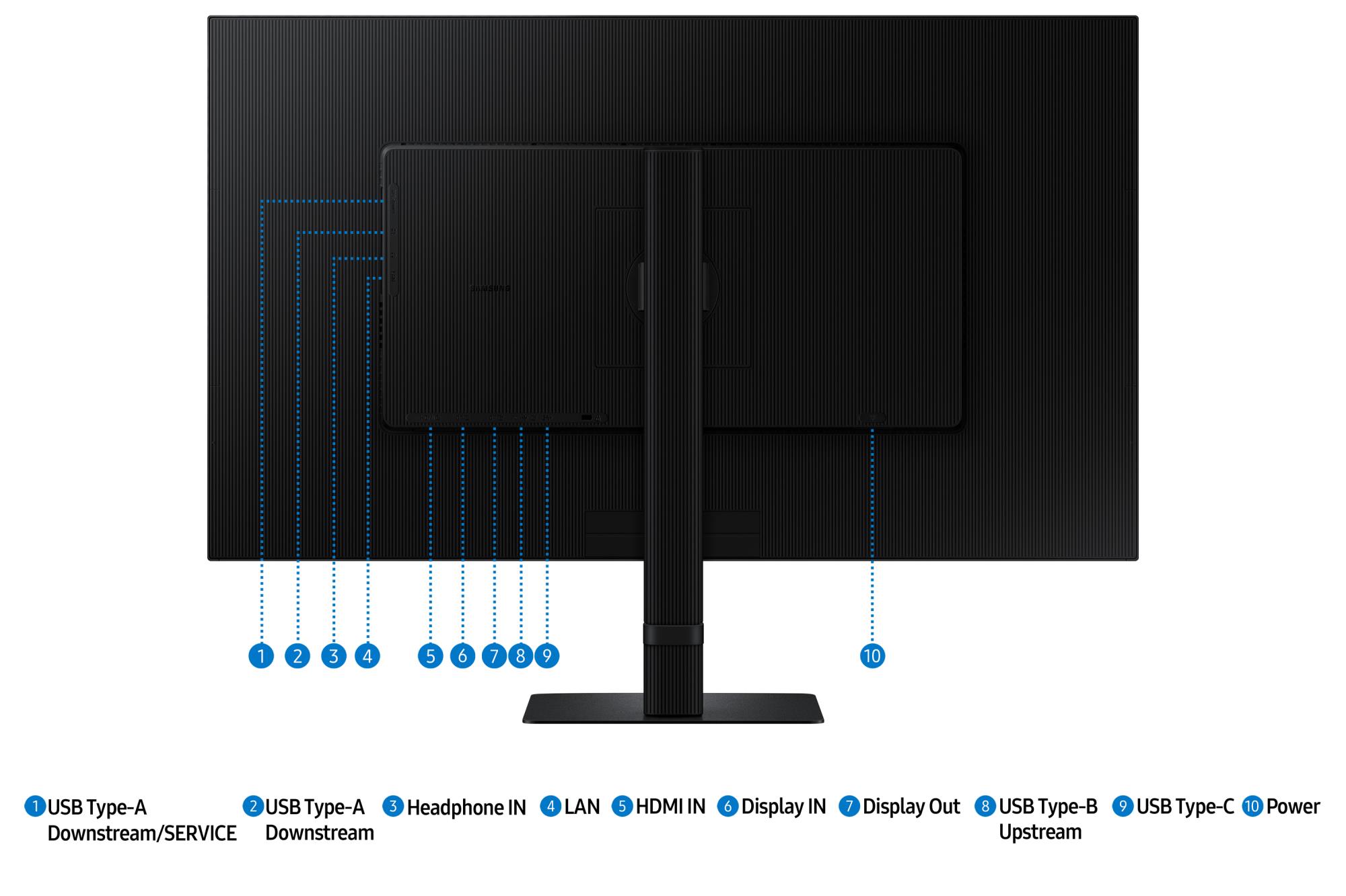 LCD Monitor SAMSUNG 32" Business Panel IPS 2560x1440 16:9 5 ms Swivel Pivot Height adjustable Tilt LS32D600UAUXEN - Image 16