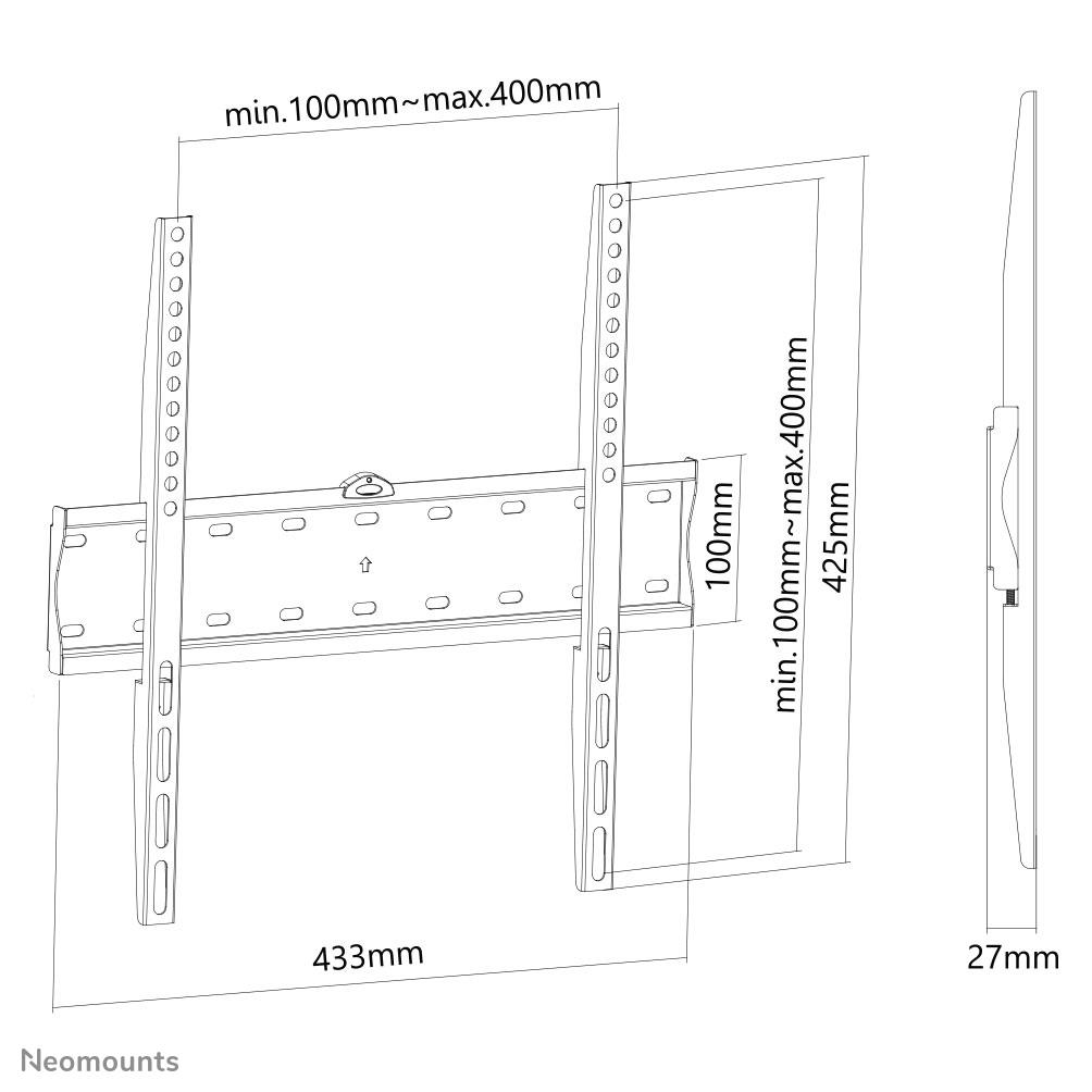 TV SET ACC WALL MOUNT BLACK/FPMA-W300BLACK NEOMOUNTS - Image 17